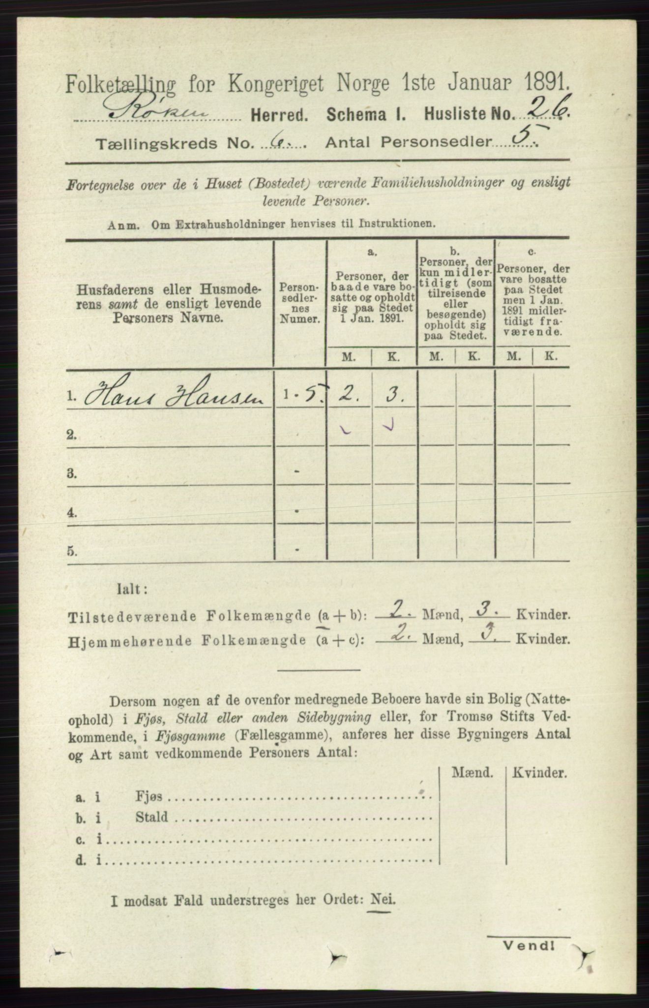 RA, 1891 census for 0627 Røyken, 1891, p. 3568