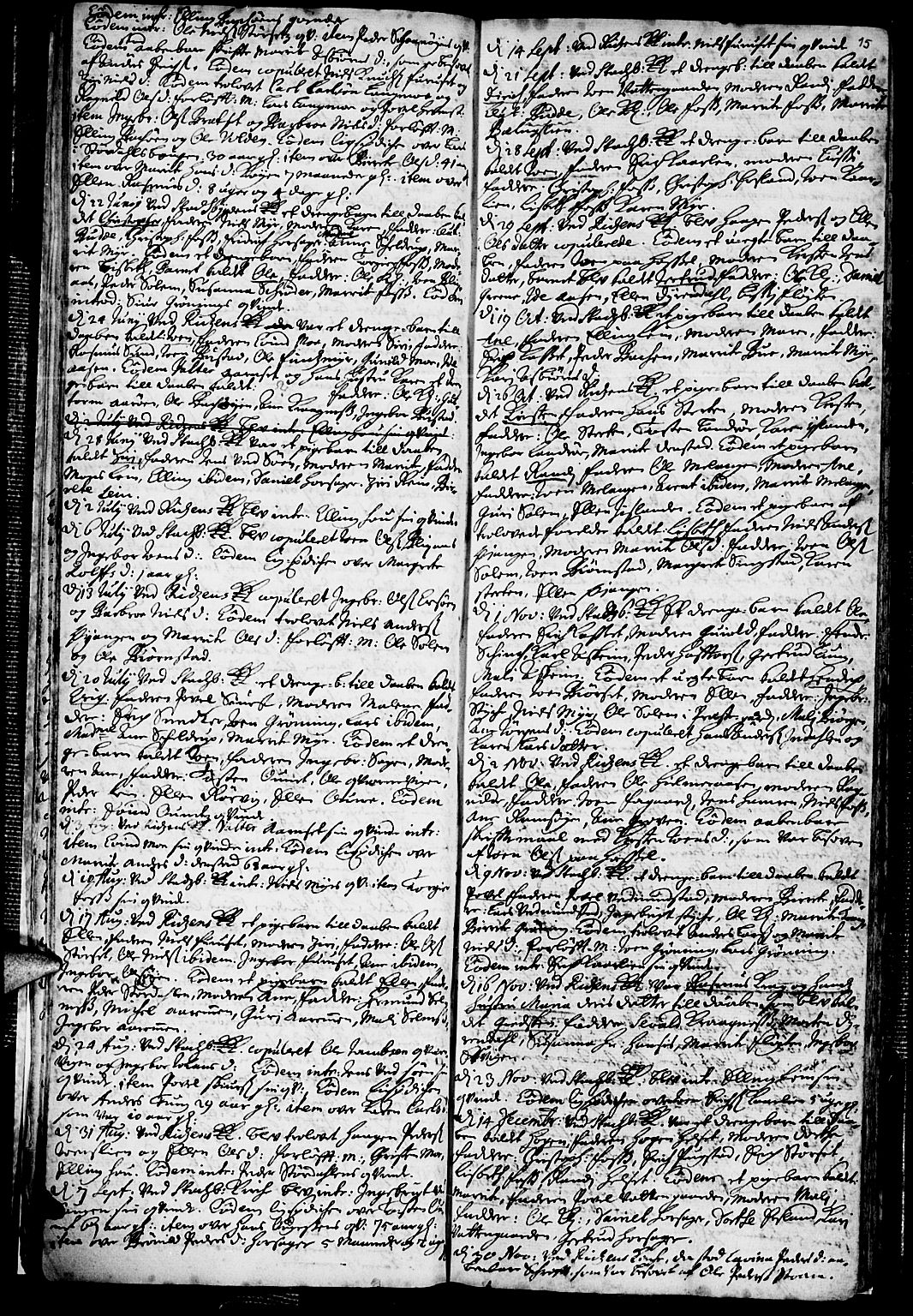 Ministerialprotokoller, klokkerbøker og fødselsregistre - Sør-Trøndelag, SAT/A-1456/646/L0603: Parish register (official) no. 646A01, 1700-1734, p. 15