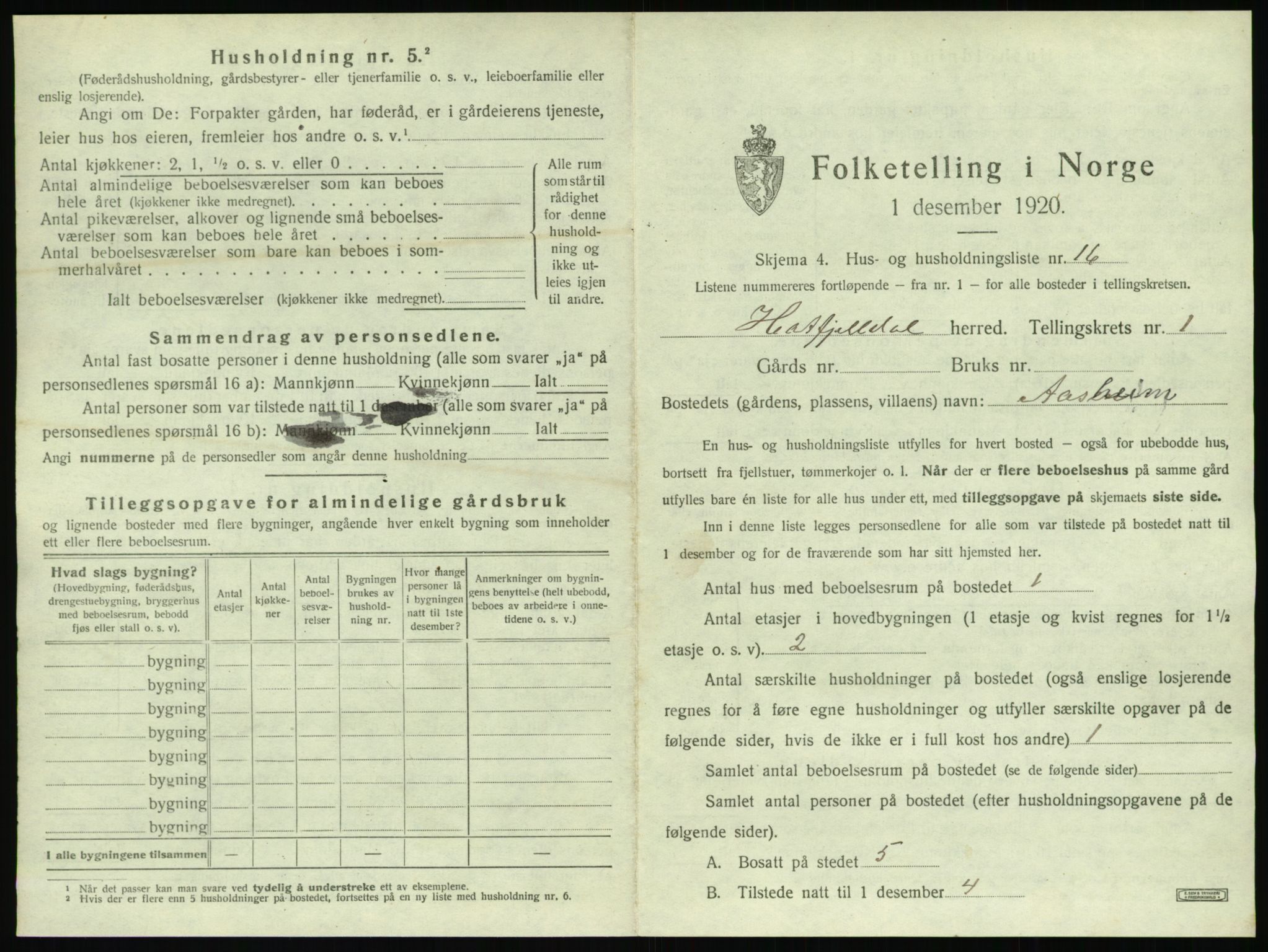 SAT, 1920 census for Hattfjelldal, 1920, p. 76