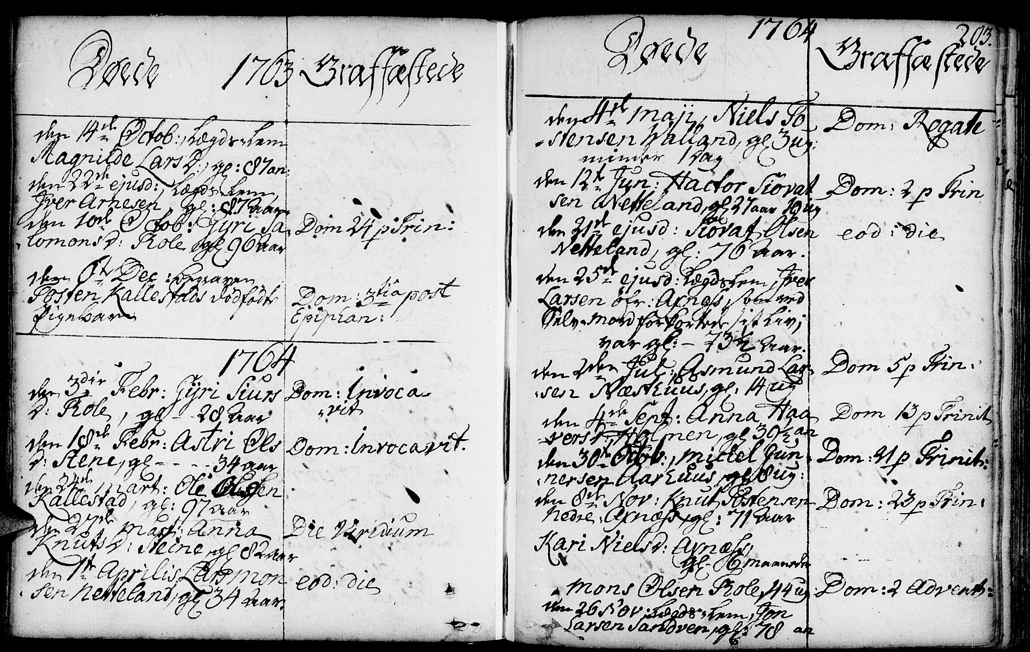 Kvam sokneprestembete, SAB/A-76201/H/Haa: Parish register (official) no. A 3, 1743-1795, p. 203