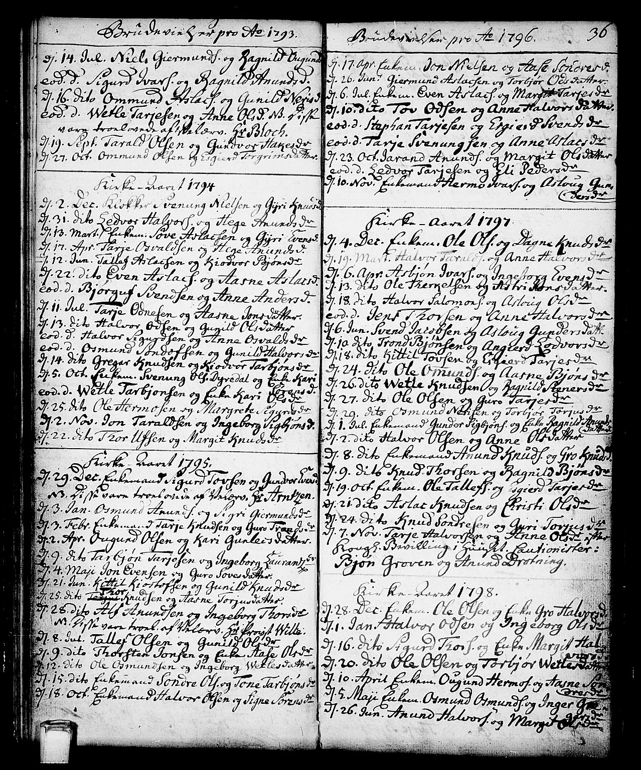 Vinje kirkebøker, SAKO/A-312/F/Fa/L0002: Parish register (official) no. I 2, 1767-1814, p. 36