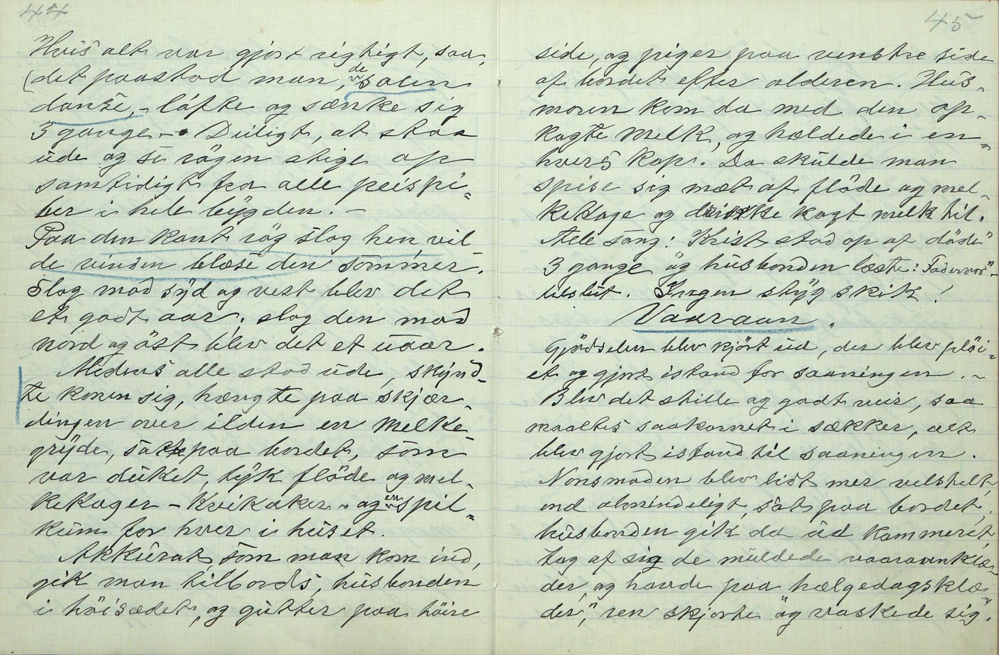 Rikard Berge, TEMU/TGM-A-1003/F/L0007/0038: 251-299 / 288 Valdres. Uppskriftir fraa Ola K. Alfstad, 1914, p. 44-45