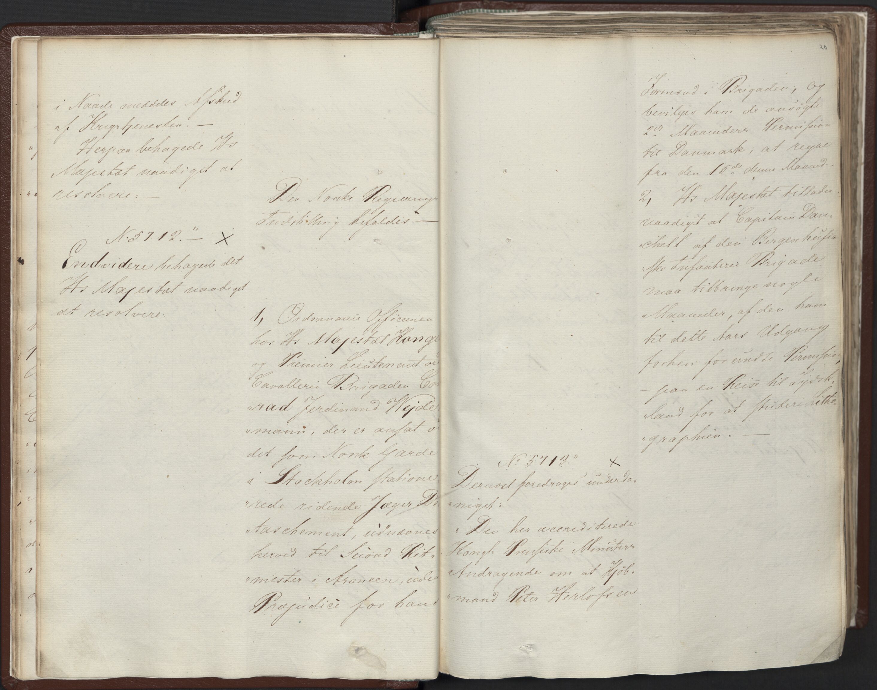Statsrådssekretariatet, AV/RA-S-1001/A/Ab/L0012: Kgl. res. nr. 5679-6008 II, 1821, p. 19b-20a
