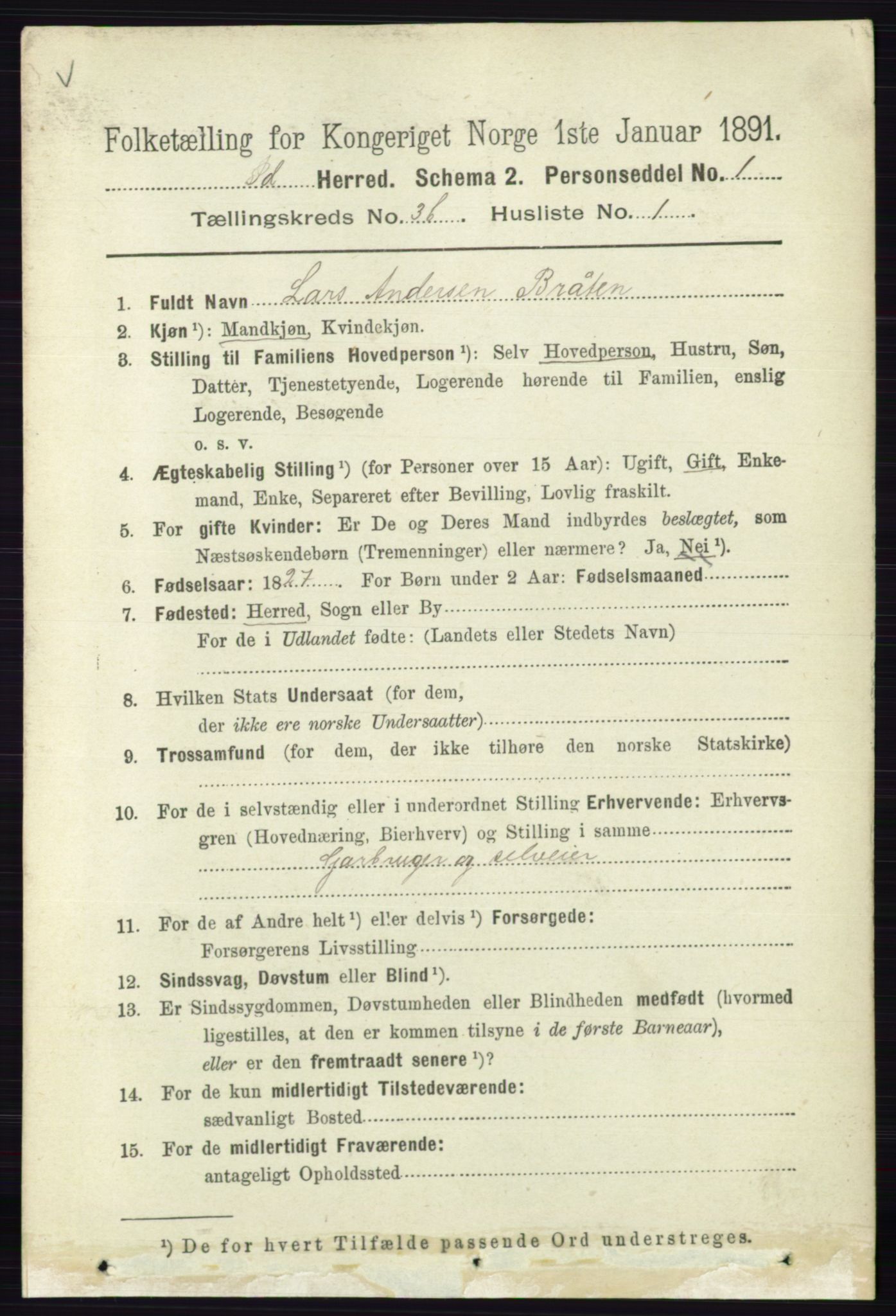 RA, 1891 census for 0117 Idd, 1891, p. 2654