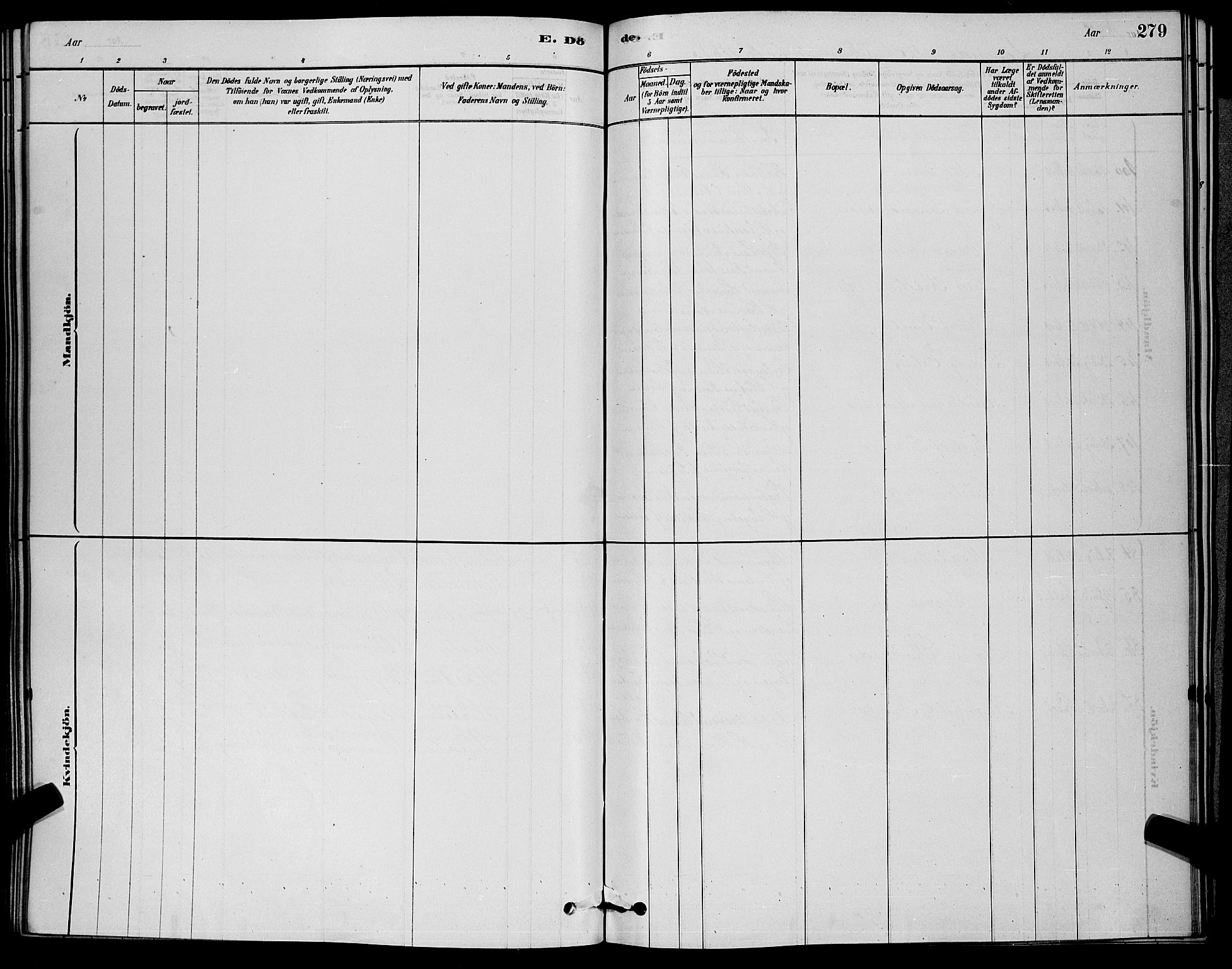 Horten kirkebøker, SAKO/A-348/G/Ga/L0003: Parish register (copy) no. 4, 1878-1887, p. 279