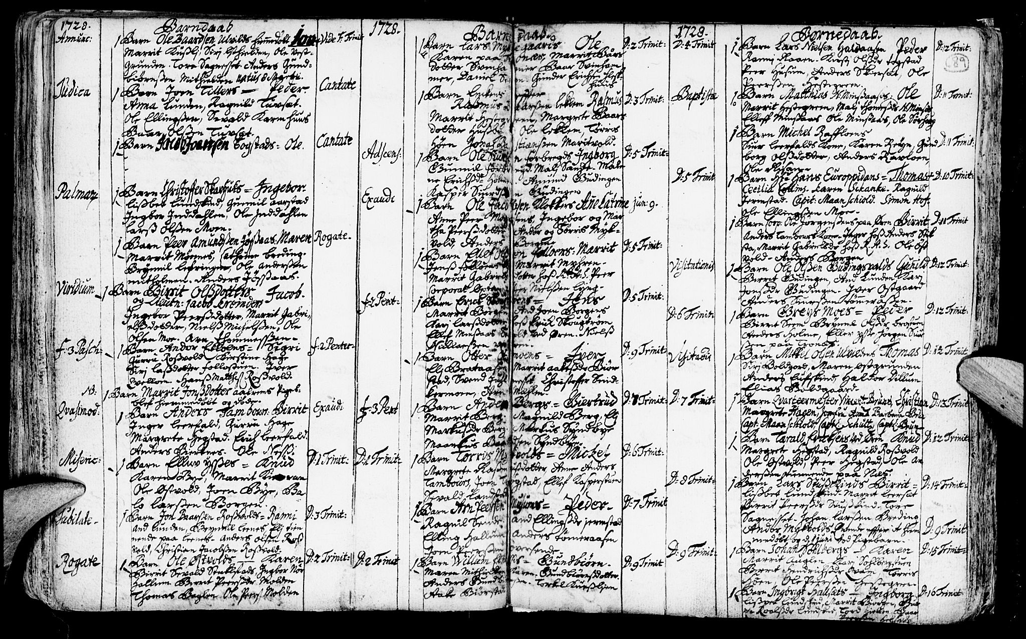 Ministerialprotokoller, klokkerbøker og fødselsregistre - Nord-Trøndelag, SAT/A-1458/723/L0230: Parish register (official) no. 723A01, 1705-1747, p. 89