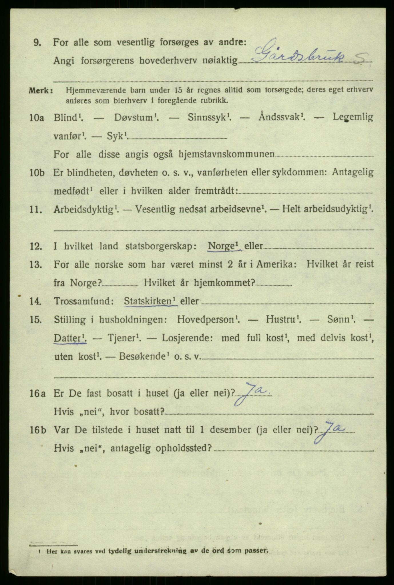 SAB, 1920 census for Lindås, 1920, p. 9680