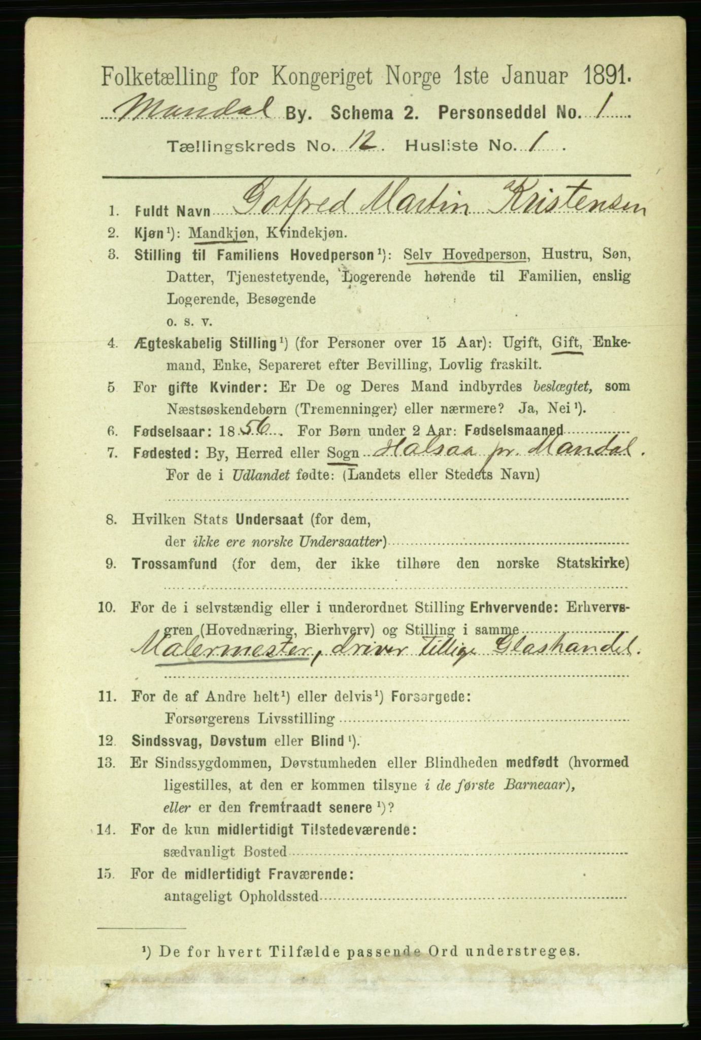 RA, 1891 census for 1002 Mandal, 1891, p. 2890