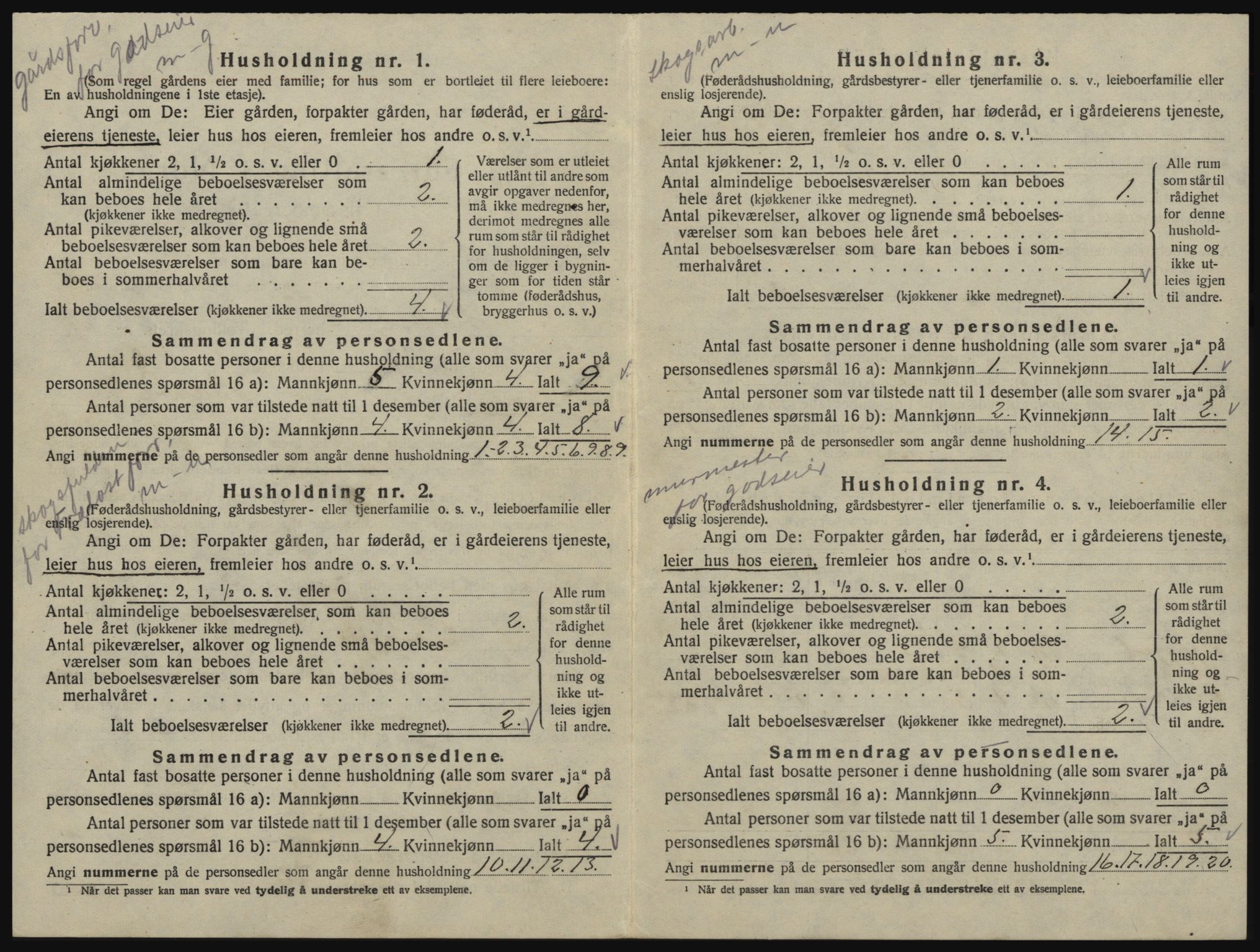 SAO, 1920 census for Hobøl, 1920, p. 39