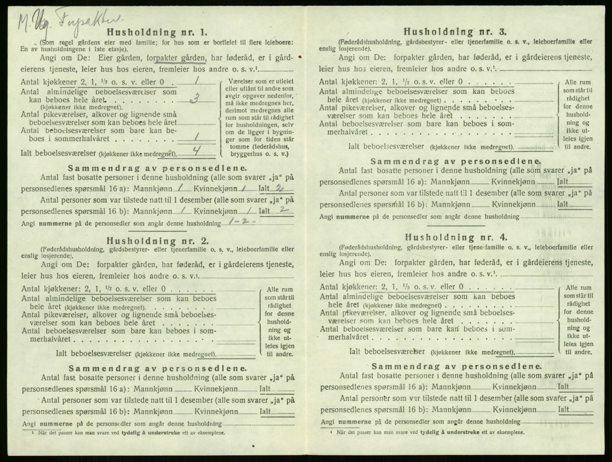 SAKO, 1920 census for Sem, 1920, p. 1223