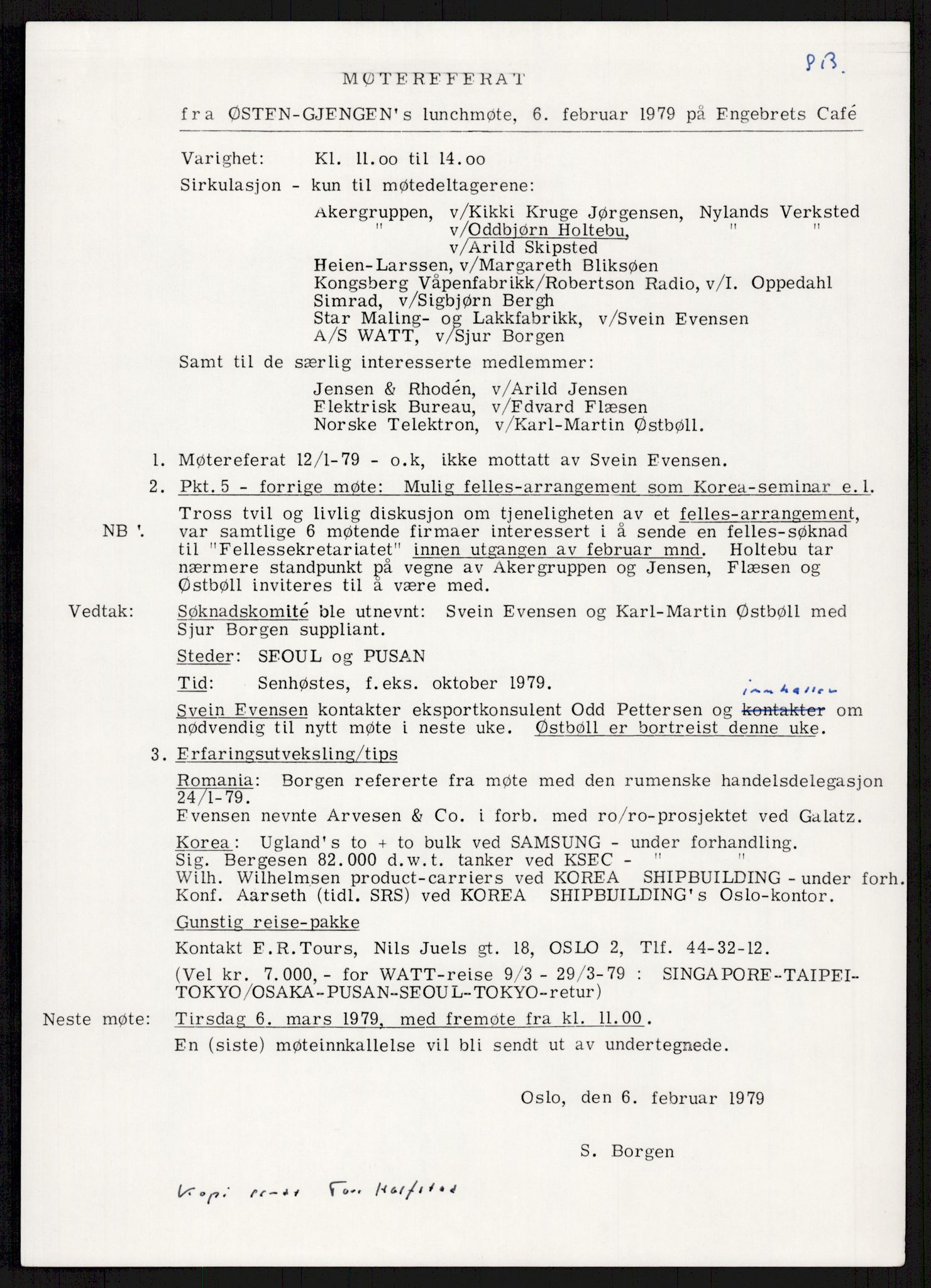 "17-Gruppen Kina", AV/RA-PA-1688/A/L0001: Møtereferater, 1979-1986, p. 12