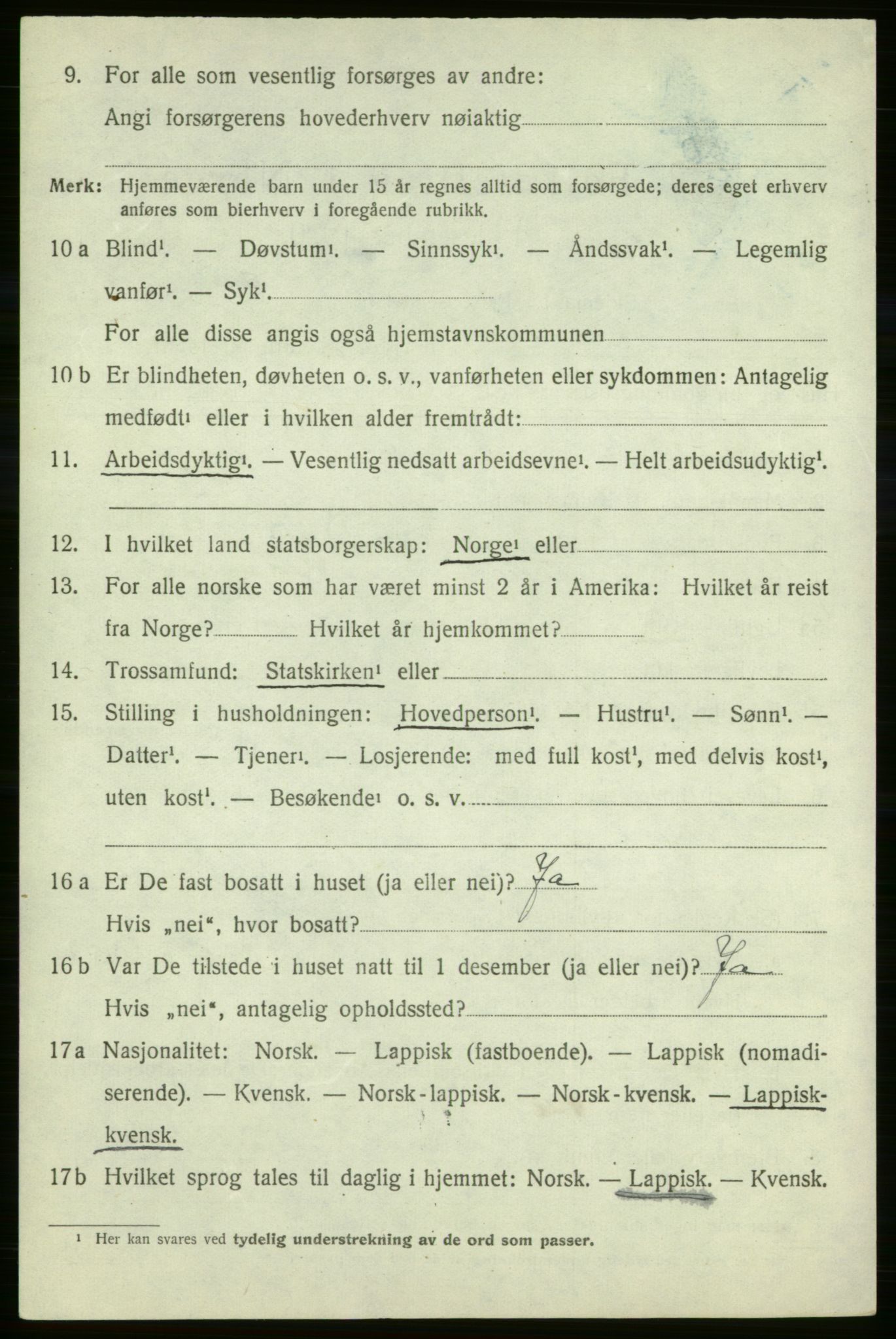 SATØ, 1920 census for Talvik, 1920, p. 2193