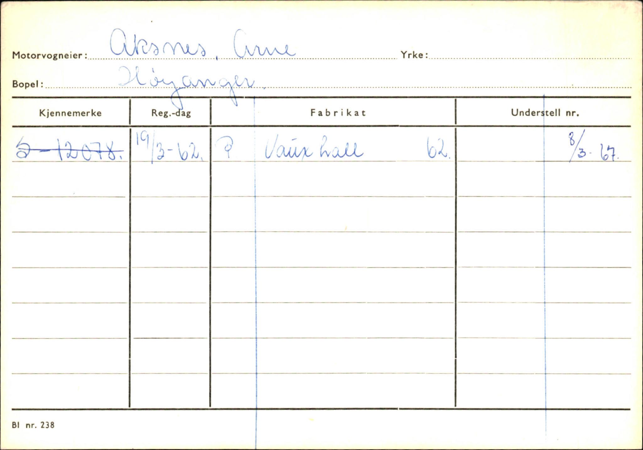 Statens vegvesen, Sogn og Fjordane vegkontor, AV/SAB-A-5301/4/F/L0130: Eigarregister Eid T-Å. Høyanger A-O, 1945-1975, p. 375