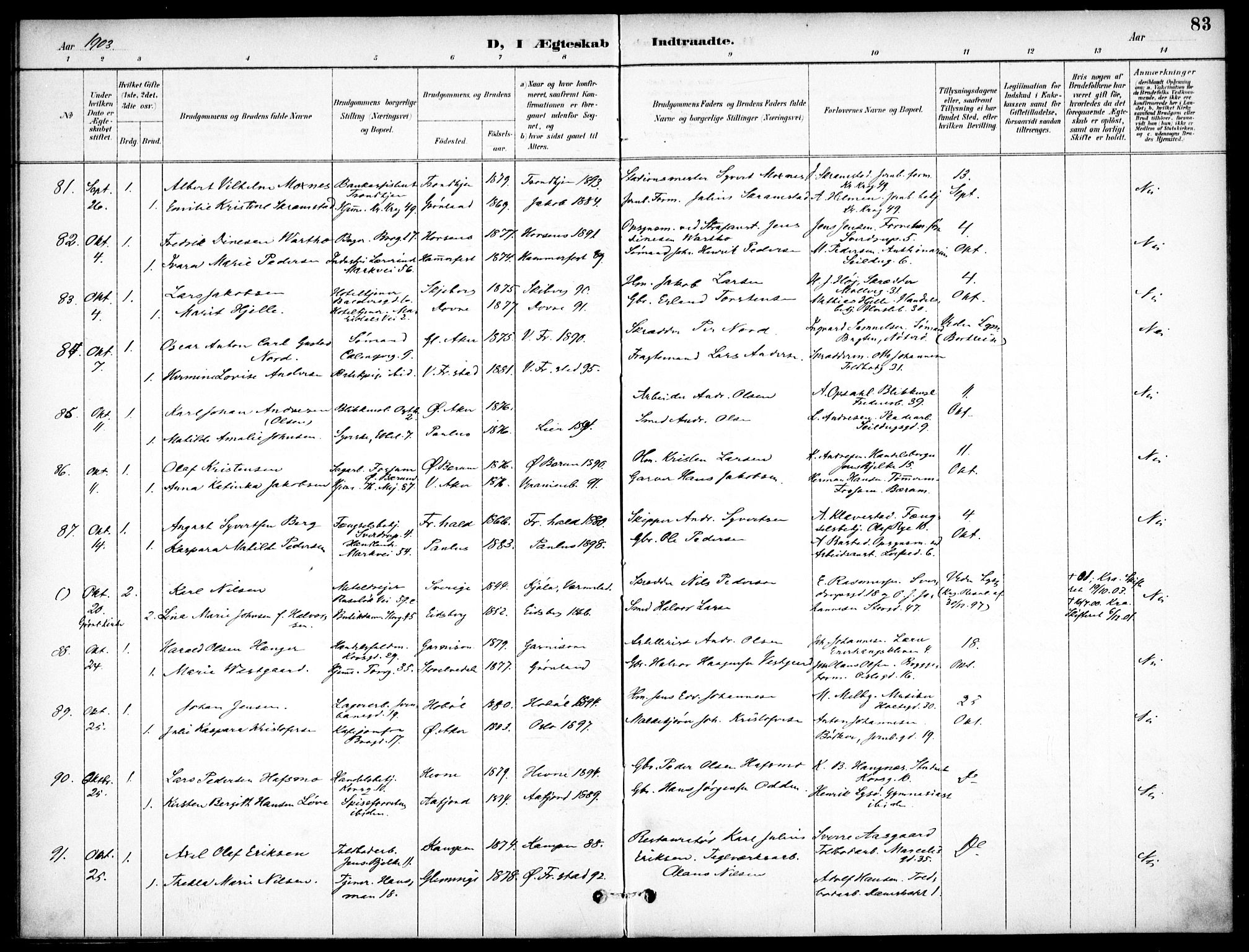 Jakob prestekontor Kirkebøker, AV/SAO-A-10850/F/Fa/L0006: Parish register (official) no. 6, 1895-1908, p. 83