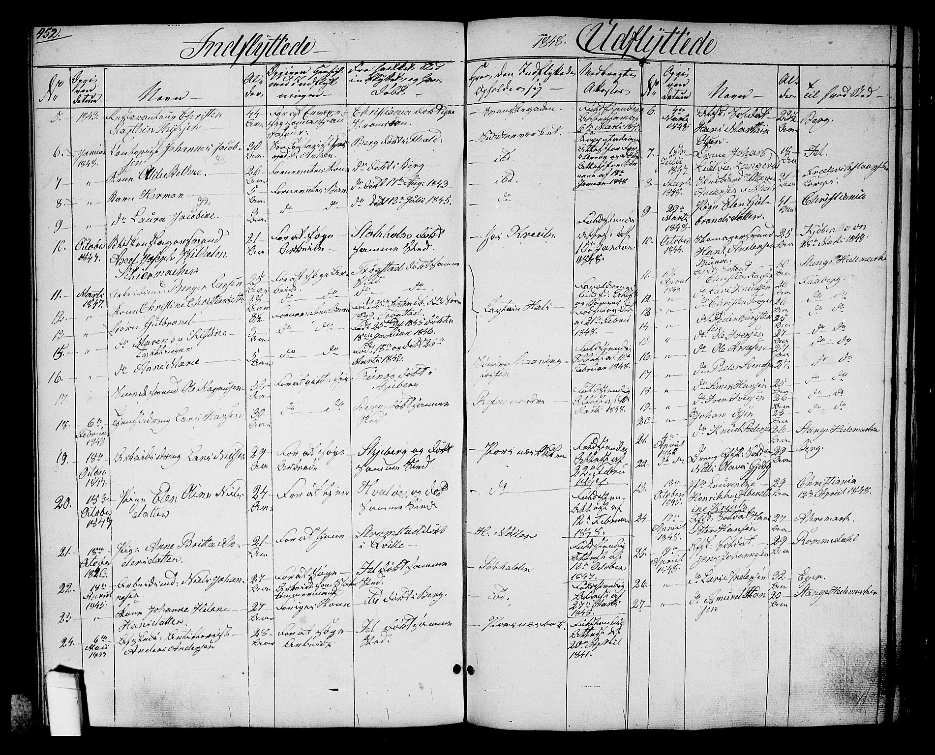 Halden prestekontor Kirkebøker, SAO/A-10909/G/Ga/L0004: Parish register (copy) no. 4, 1845-1854, p. 452