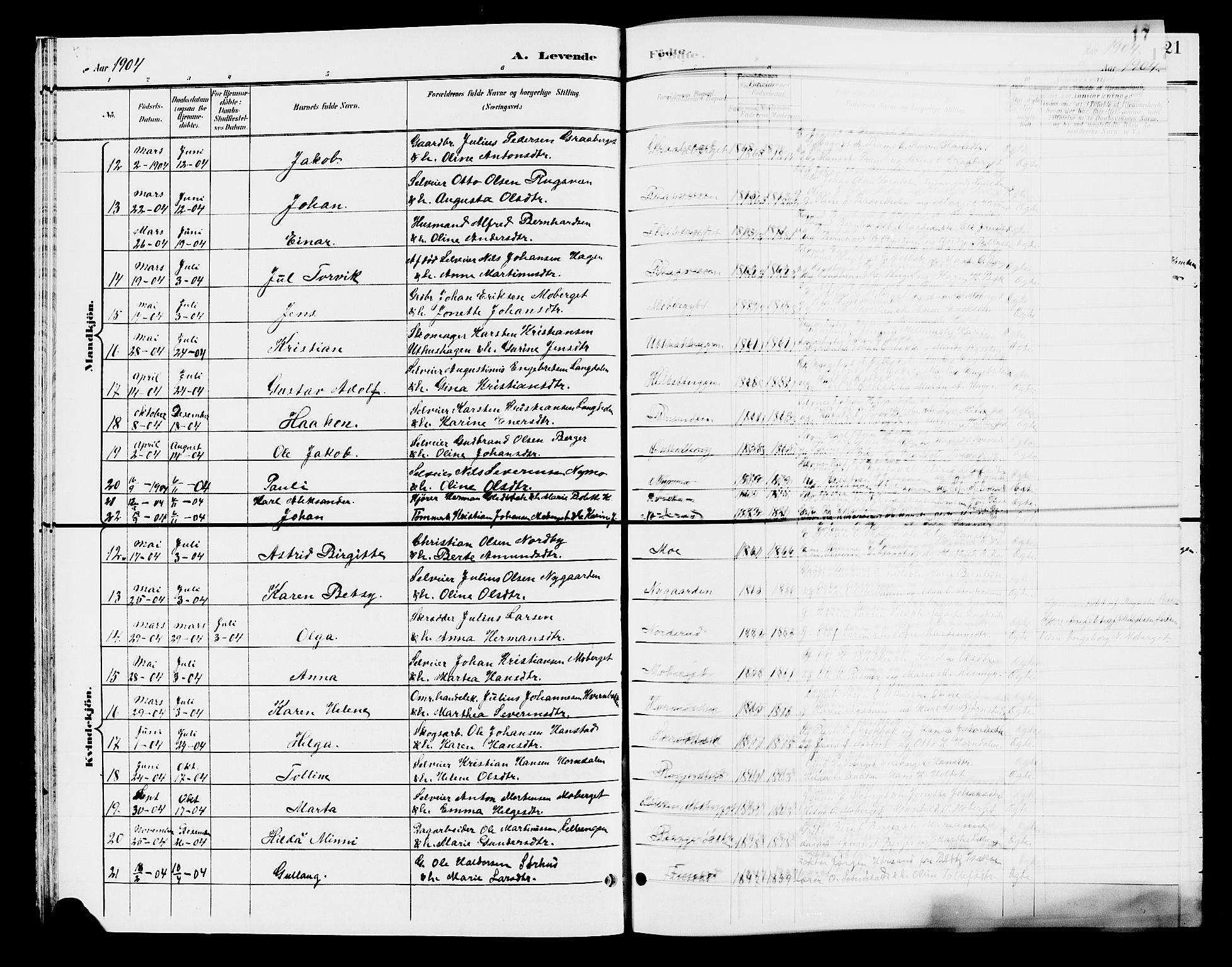 Elverum prestekontor, AV/SAH-PREST-044/H/Ha/Hab/L0007: Parish register (copy) no. 7, 1896-1914, p. 17