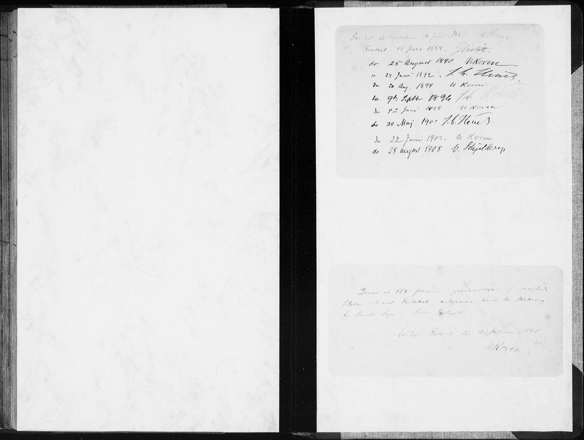 Herad sokneprestkontor, SAK/1111-0018/F/Fa/Faa/L0006: Parish register (official) no. A 6, 1887-1907