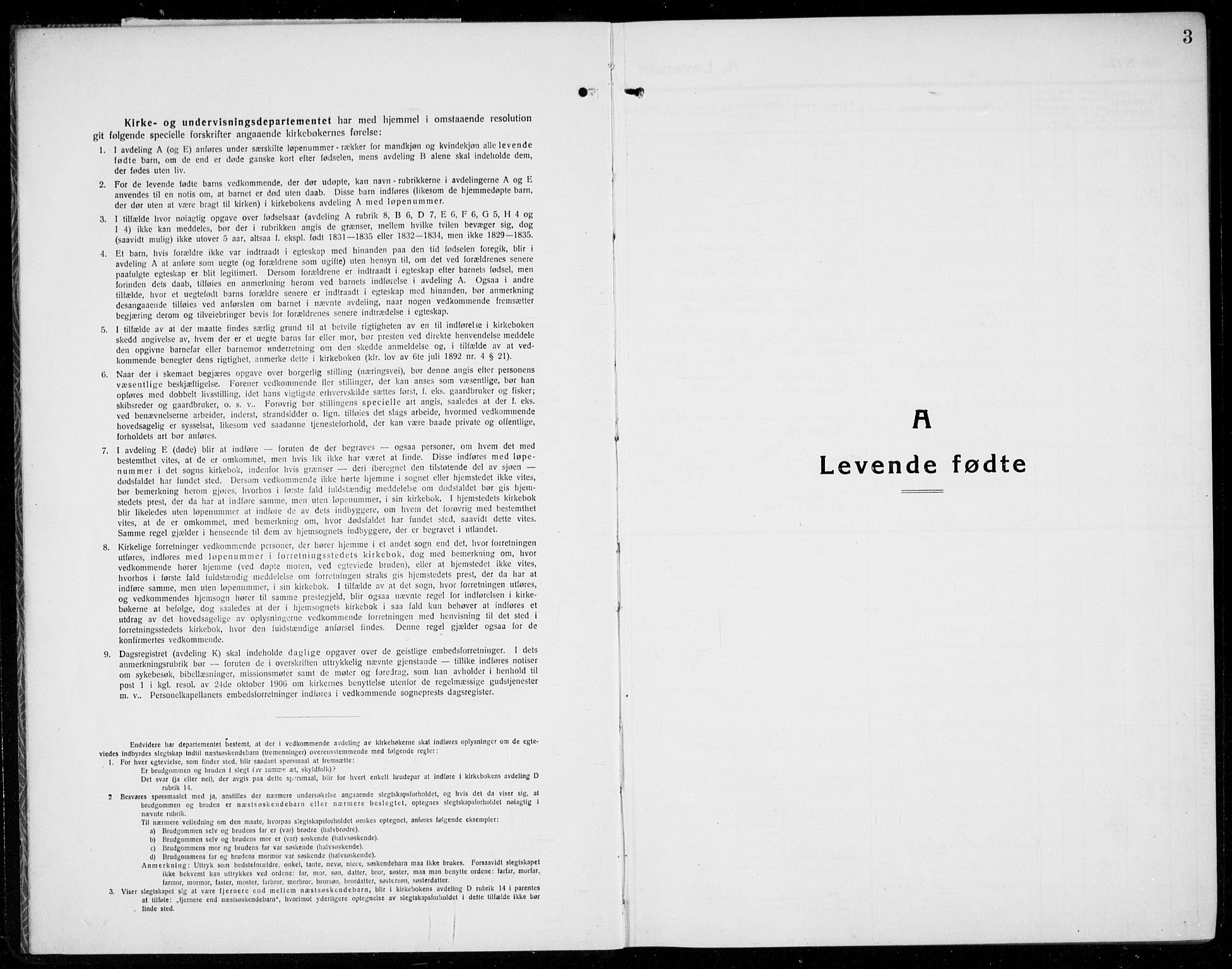 Husnes Sokneprestembete, AV/SAB-A-75901/H/Hab: Parish register (copy) no. A  3, 1915-1936, p. 3