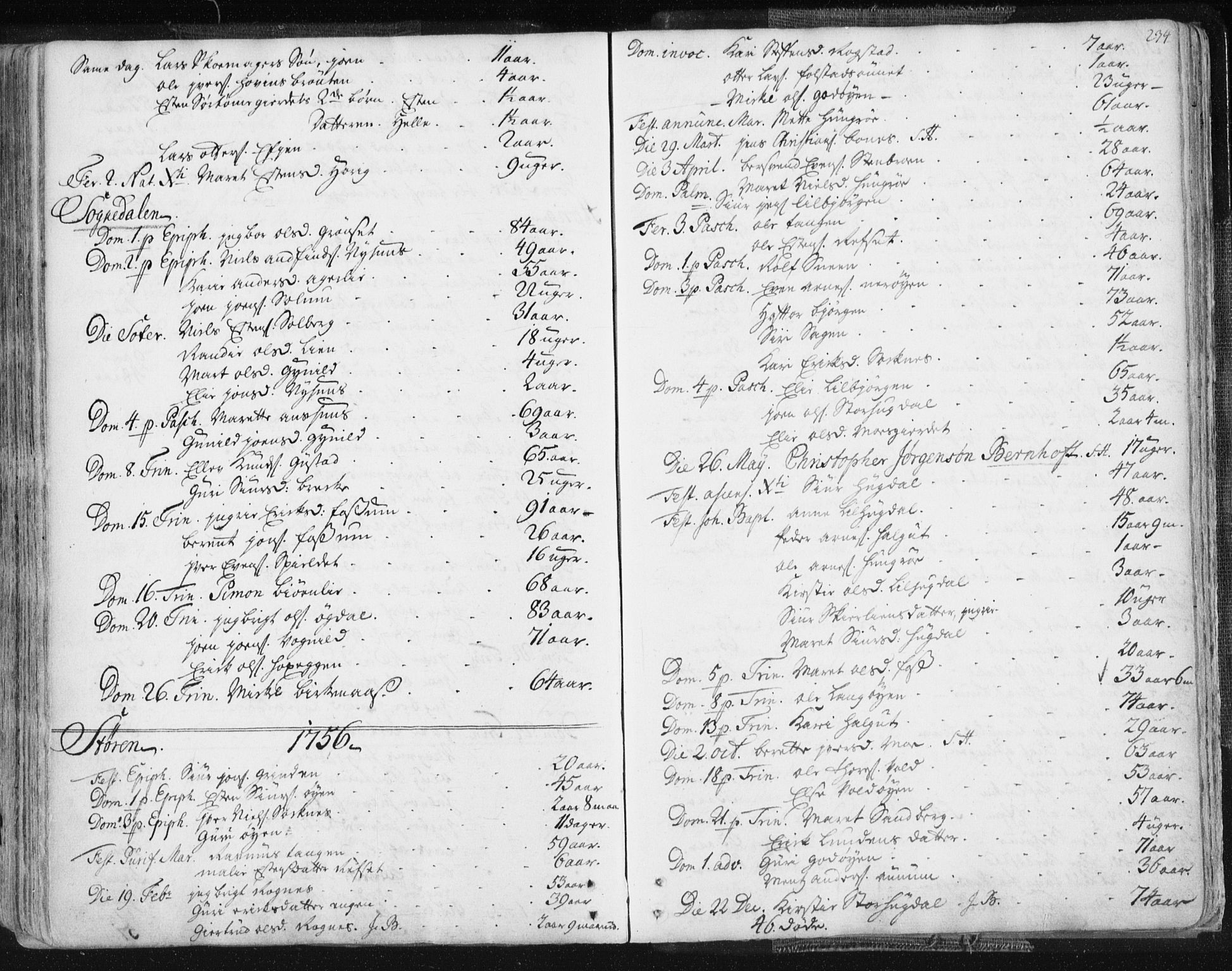 Ministerialprotokoller, klokkerbøker og fødselsregistre - Sør-Trøndelag, AV/SAT-A-1456/687/L0991: Parish register (official) no. 687A02, 1747-1790, p. 234