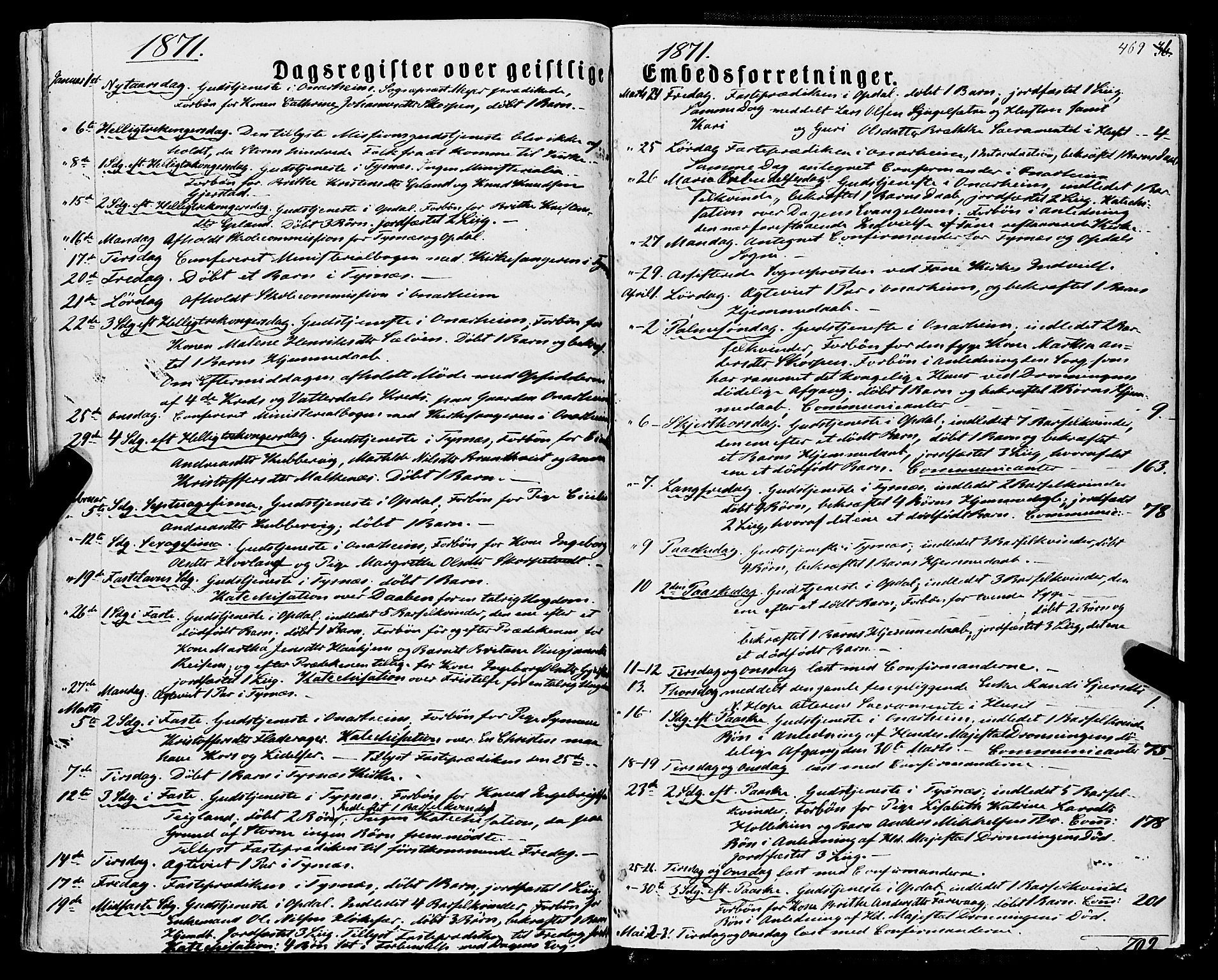 Tysnes sokneprestembete, AV/SAB-A-78601/H/Haa: Parish register (official) no. A 11, 1860-1871, p. 469