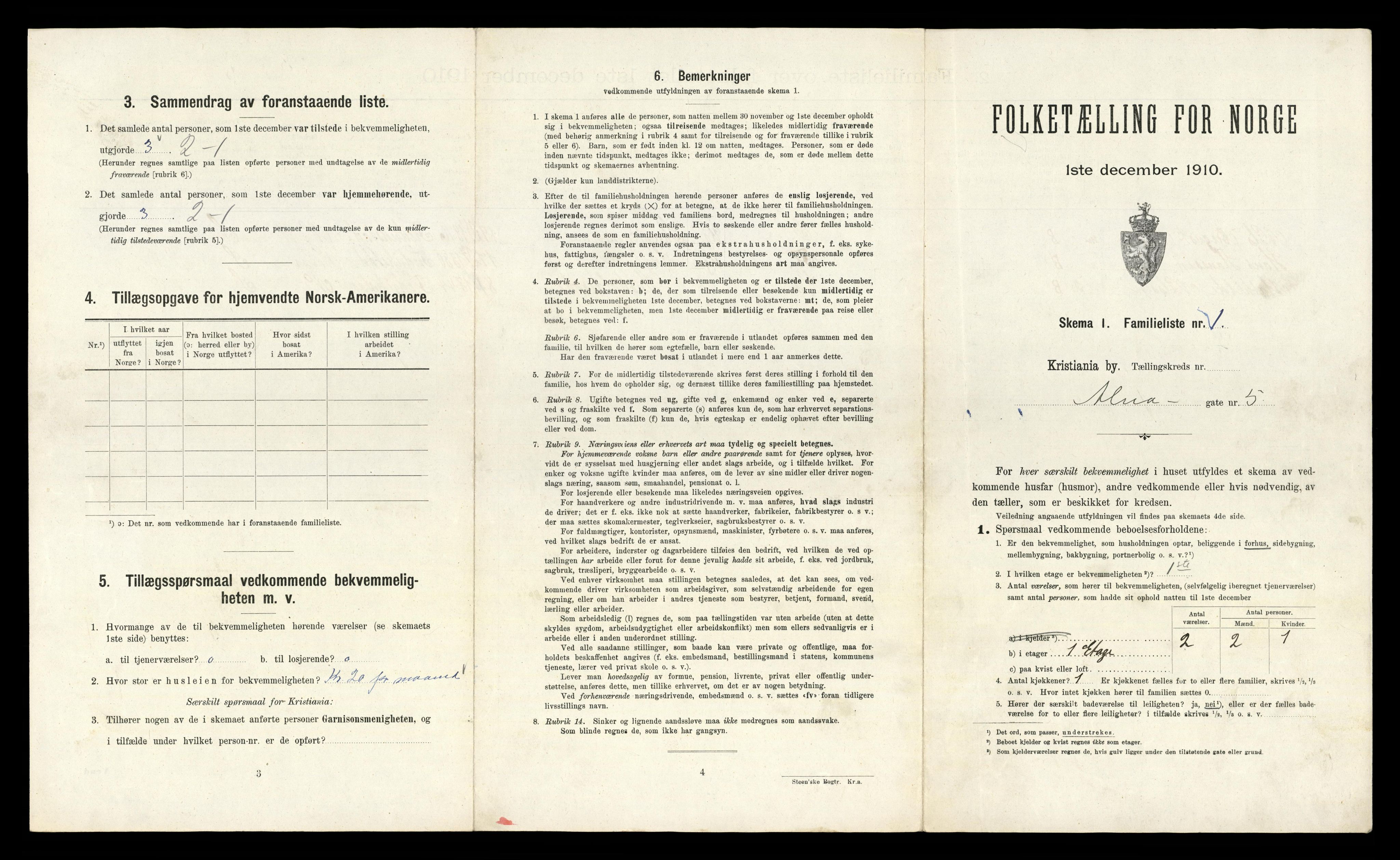 RA, 1910 census for Kristiania, 1910, p. 2123