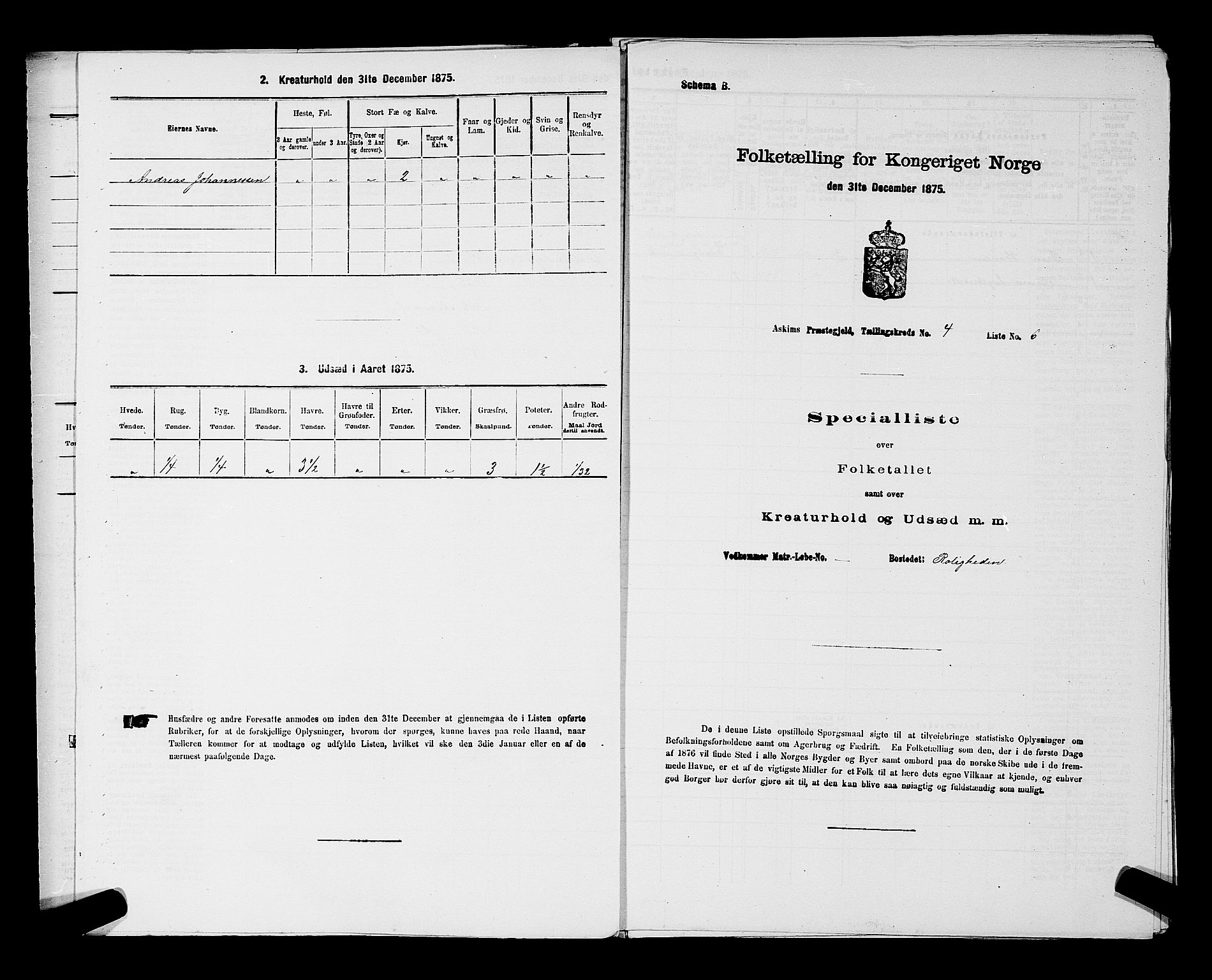 RA, 1875 census for 0124P Askim, 1875, p. 218