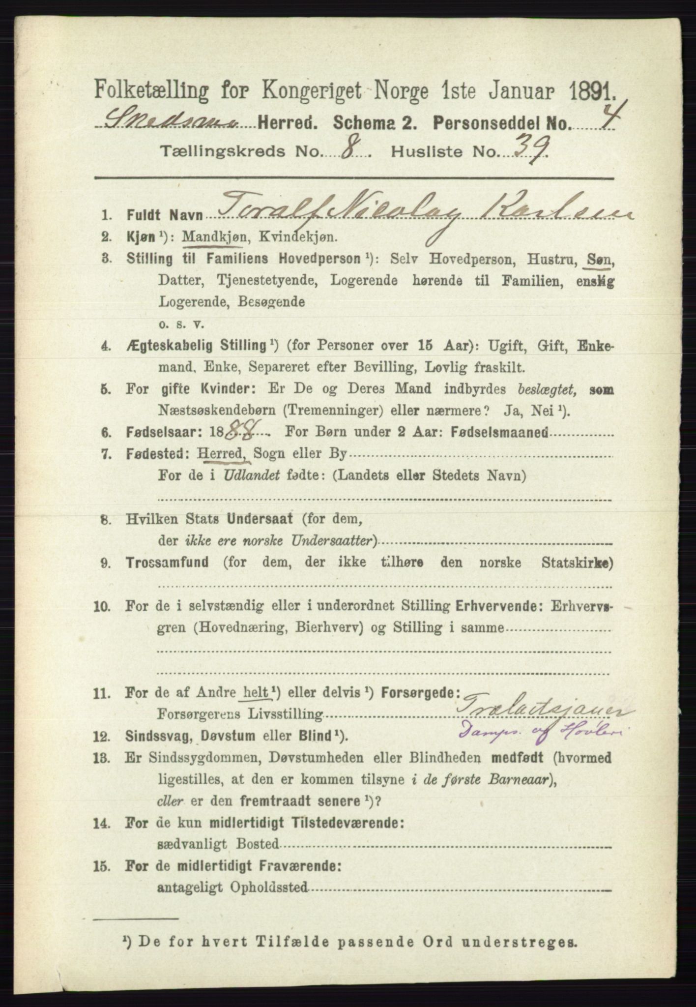 RA, 1891 census for 0231 Skedsmo, 1891, p. 4367
