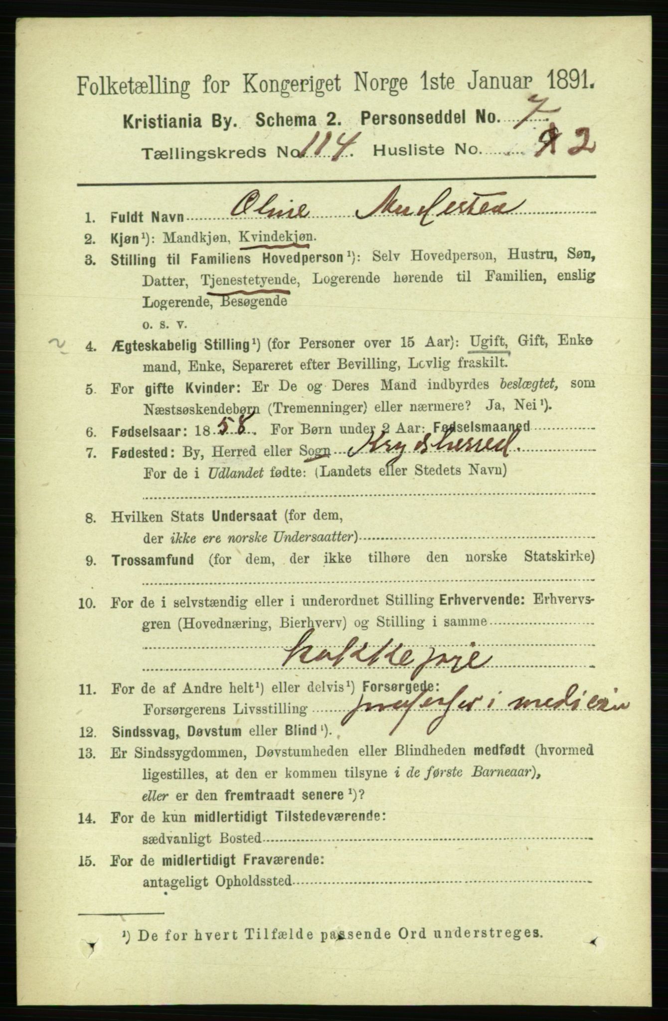 RA, 1891 census for 0301 Kristiania, 1891, p. 60778