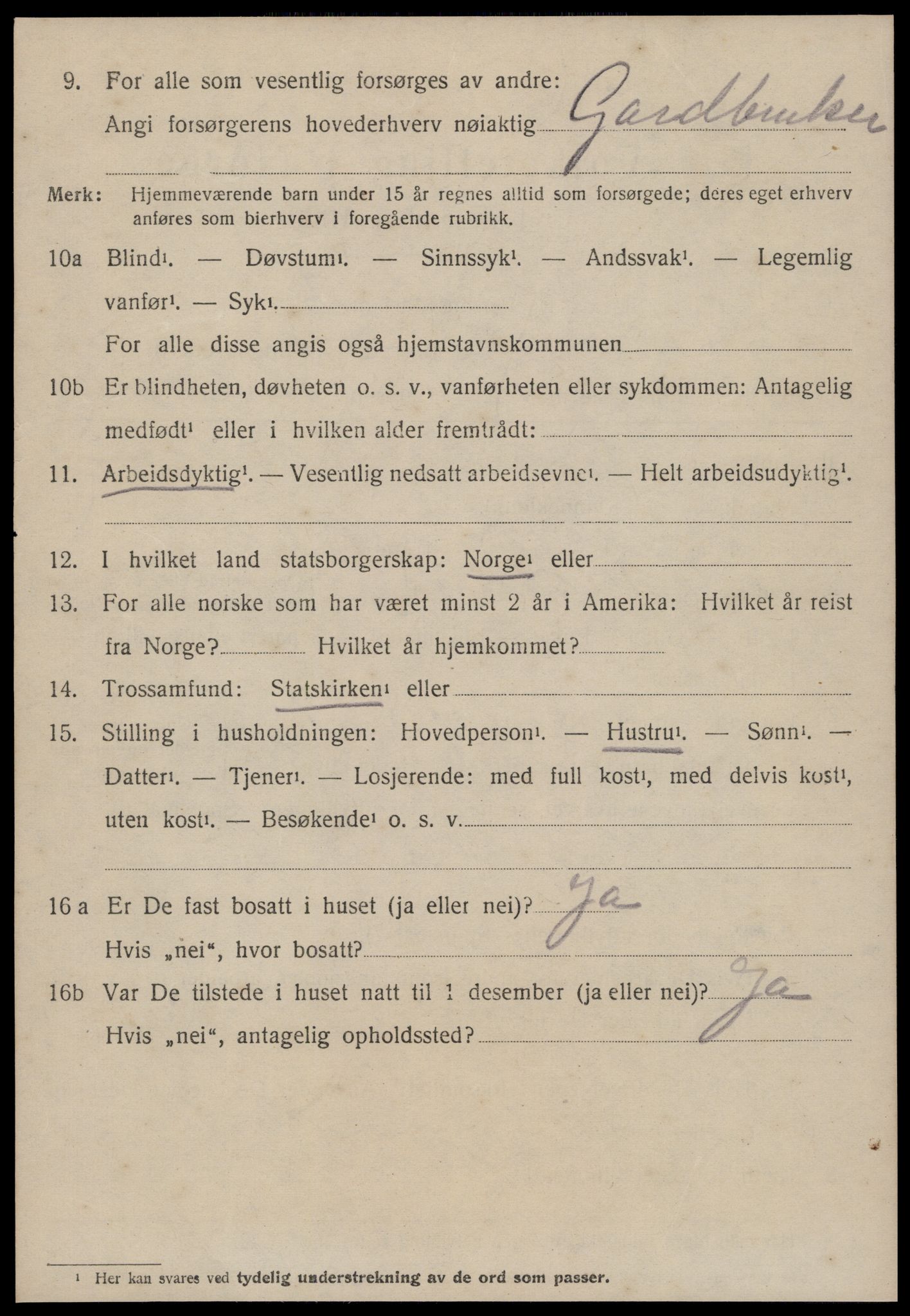 SAT, 1920 census for Vartdal, 1920, p. 276