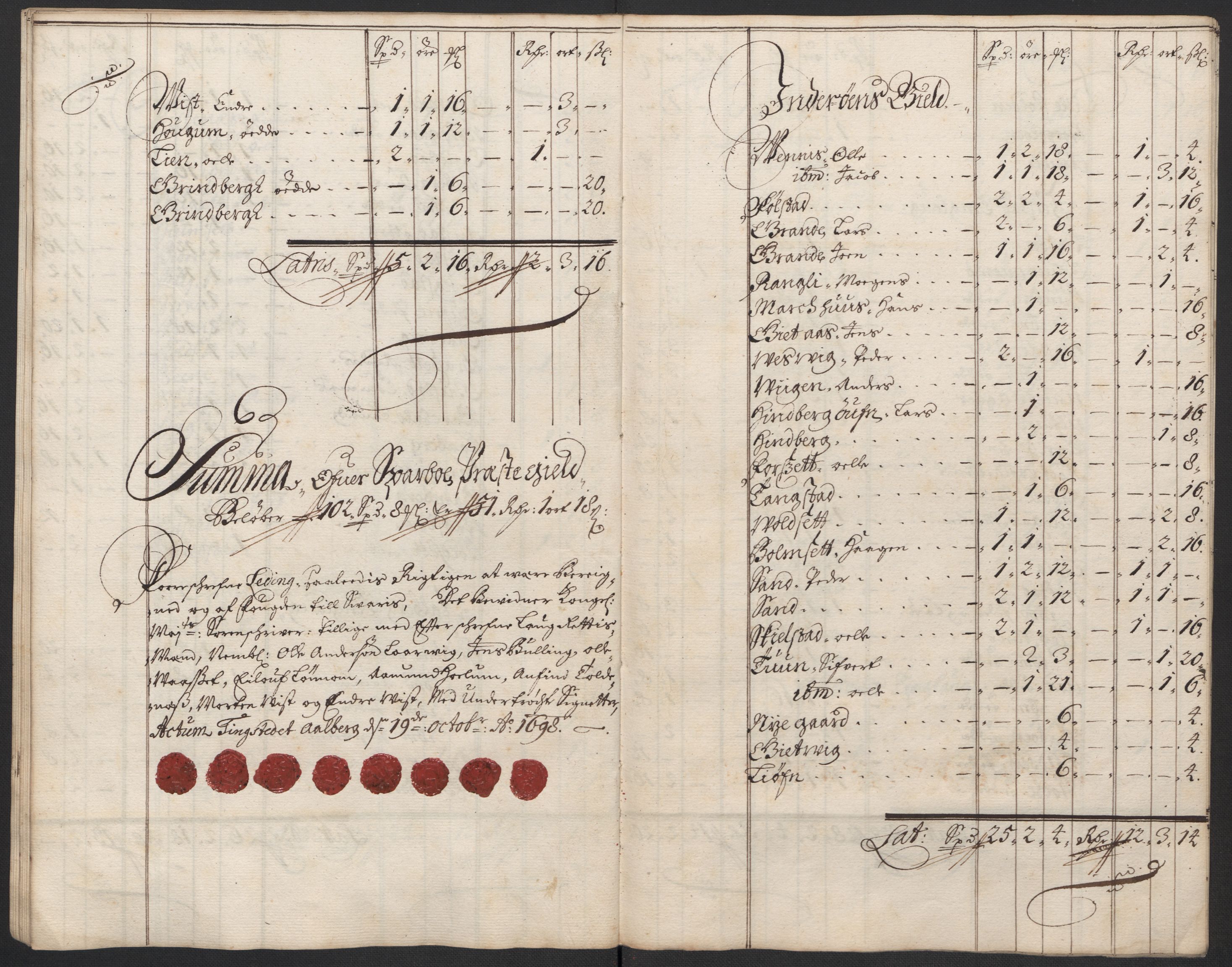 Rentekammeret inntil 1814, Reviderte regnskaper, Fogderegnskap, RA/EA-4092/R63/L4310: Fogderegnskap Inderøy, 1698-1699, p. 114