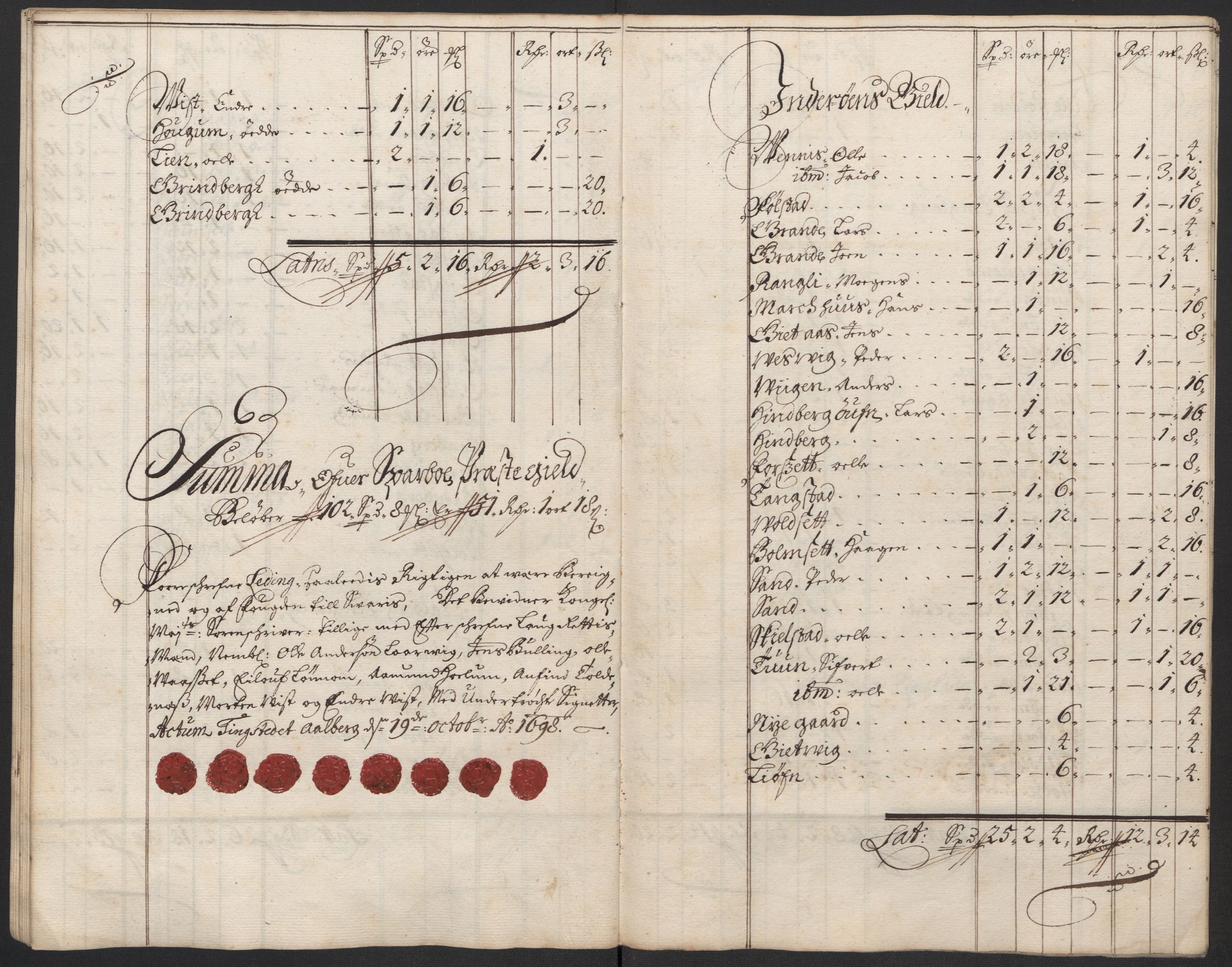 Rentekammeret inntil 1814, Reviderte regnskaper, Fogderegnskap, AV/RA-EA-4092/R63/L4310: Fogderegnskap Inderøy, 1698-1699, p. 114