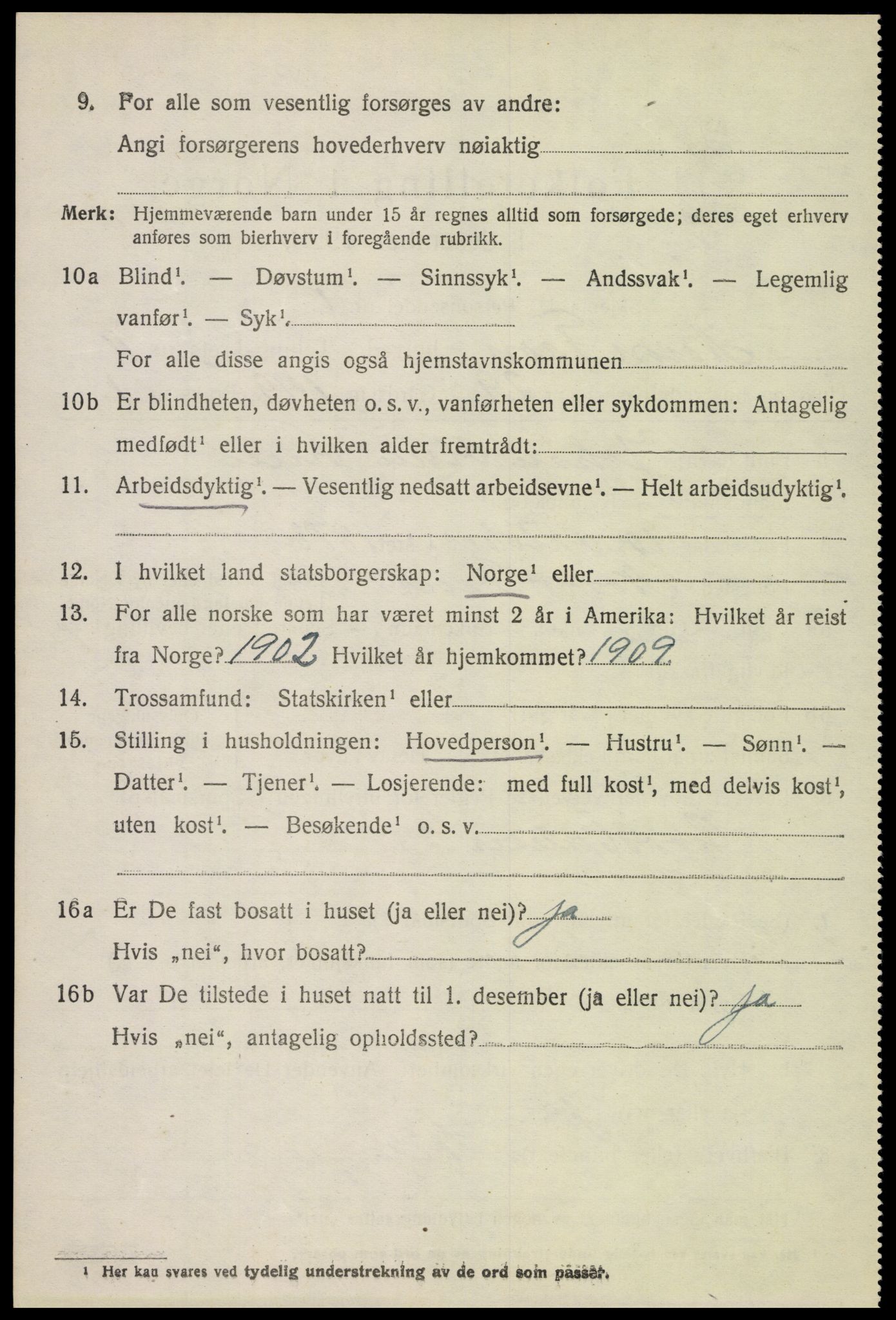 SAH, 1920 census for Nord-Fron, 1920, p. 9685