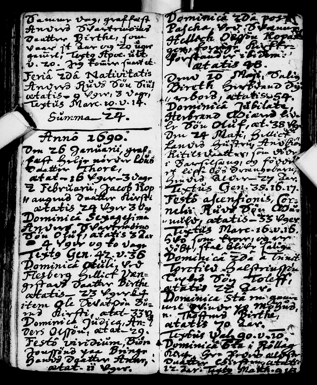 Flesberg kirkebøker, SAKO/A-18/F/Fa/L0001: Parish register (official) no. I 1, 1688-1725