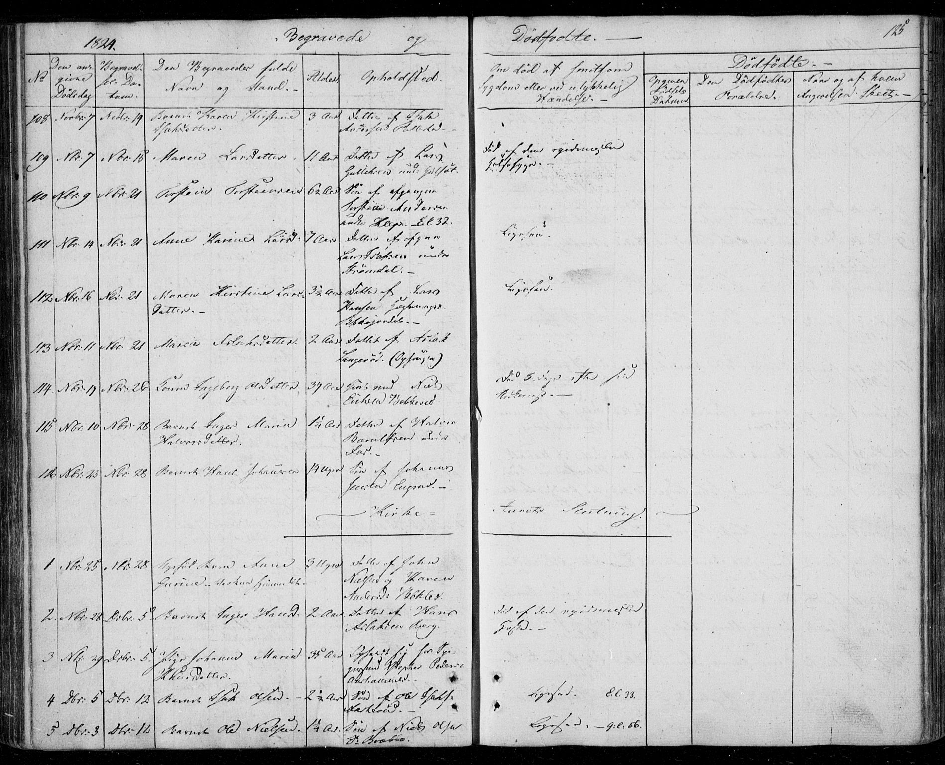 Gjerpen kirkebøker, AV/SAKO-A-265/F/Fa/L0005: Parish register (official) no. I 5, 1823-1829, p. 125