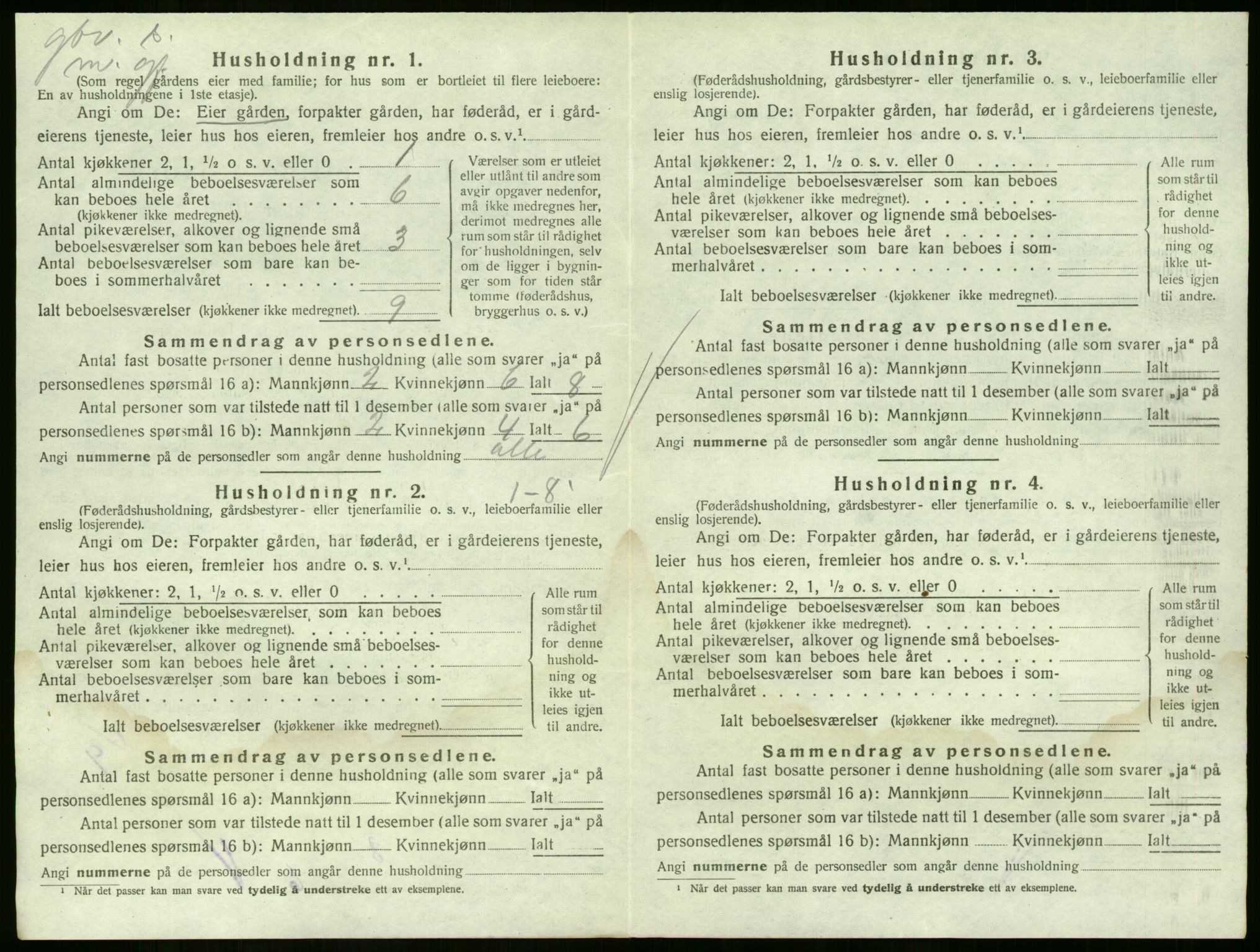 SAKO, 1920 census for Sande, 1920, p. 1203