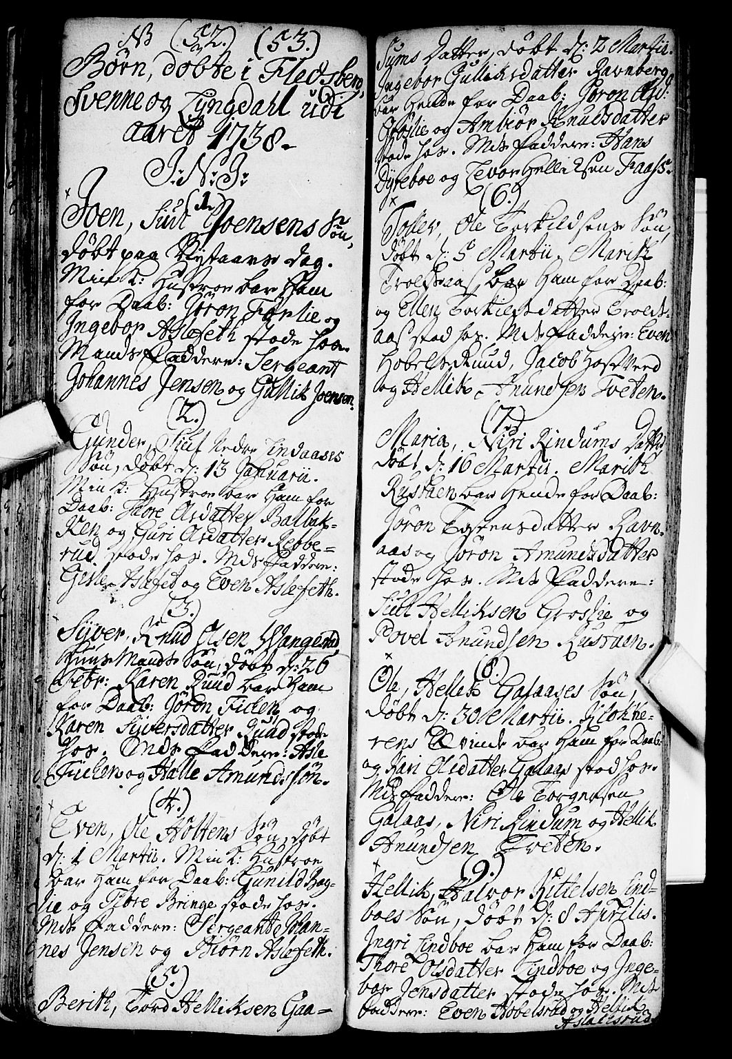 Flesberg kirkebøker, AV/SAKO-A-18/F/Fa/L0002: Parish register (official) no. I 2, 1726-1747