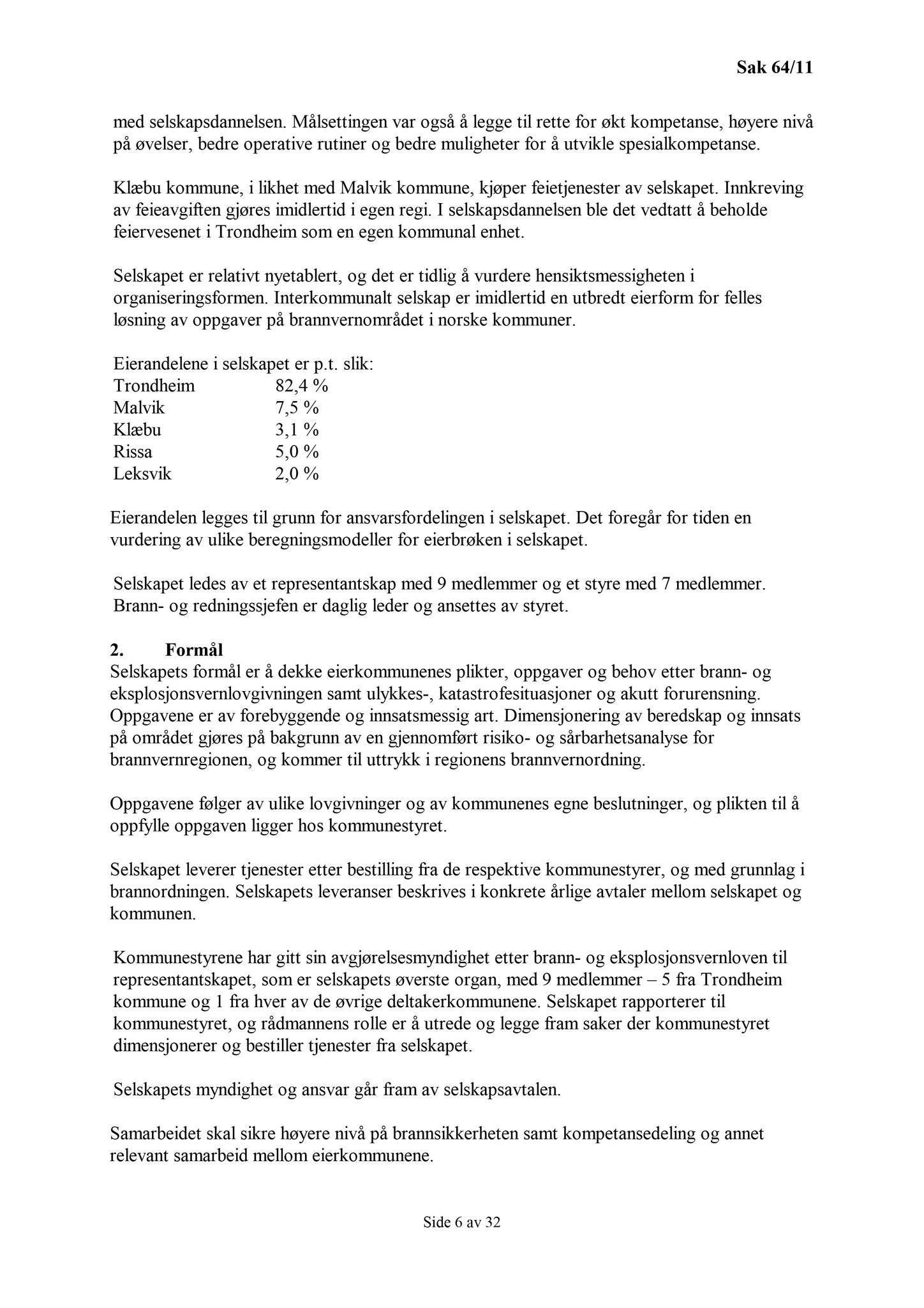 Klæbu Kommune, TRKO/KK/02-FS/L004: Formannsskapet - Møtedokumenter, 2011, p. 1561