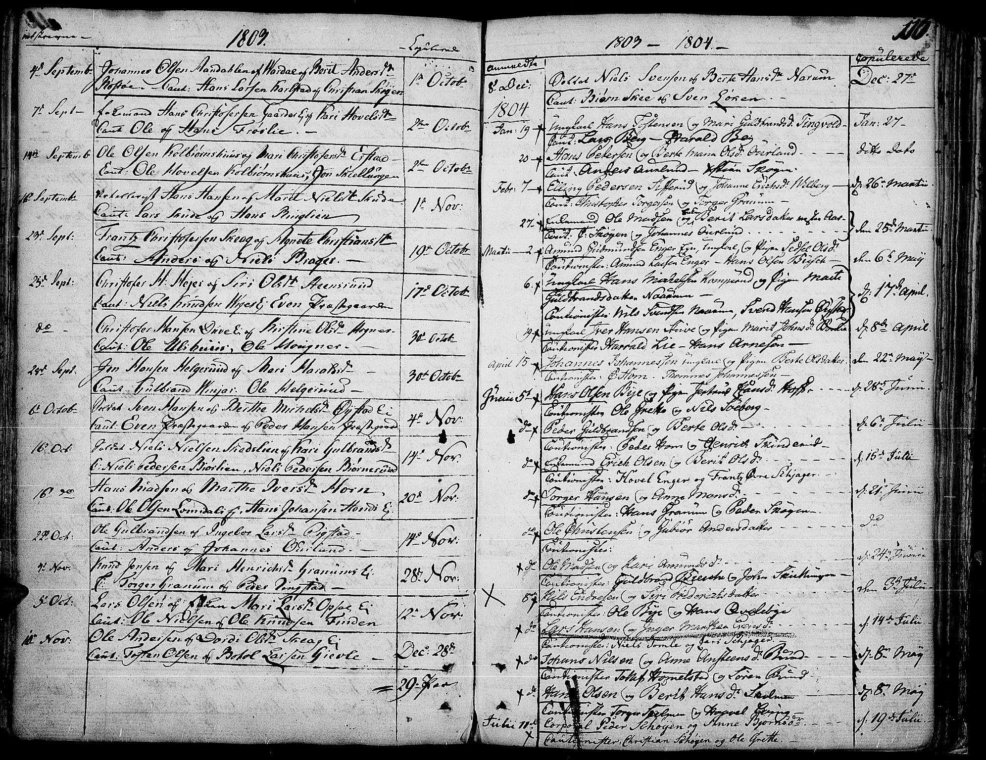Land prestekontor, SAH/PREST-120/H/Ha/Haa/L0006: Parish register (official) no. 6, 1784-1813, p. 116