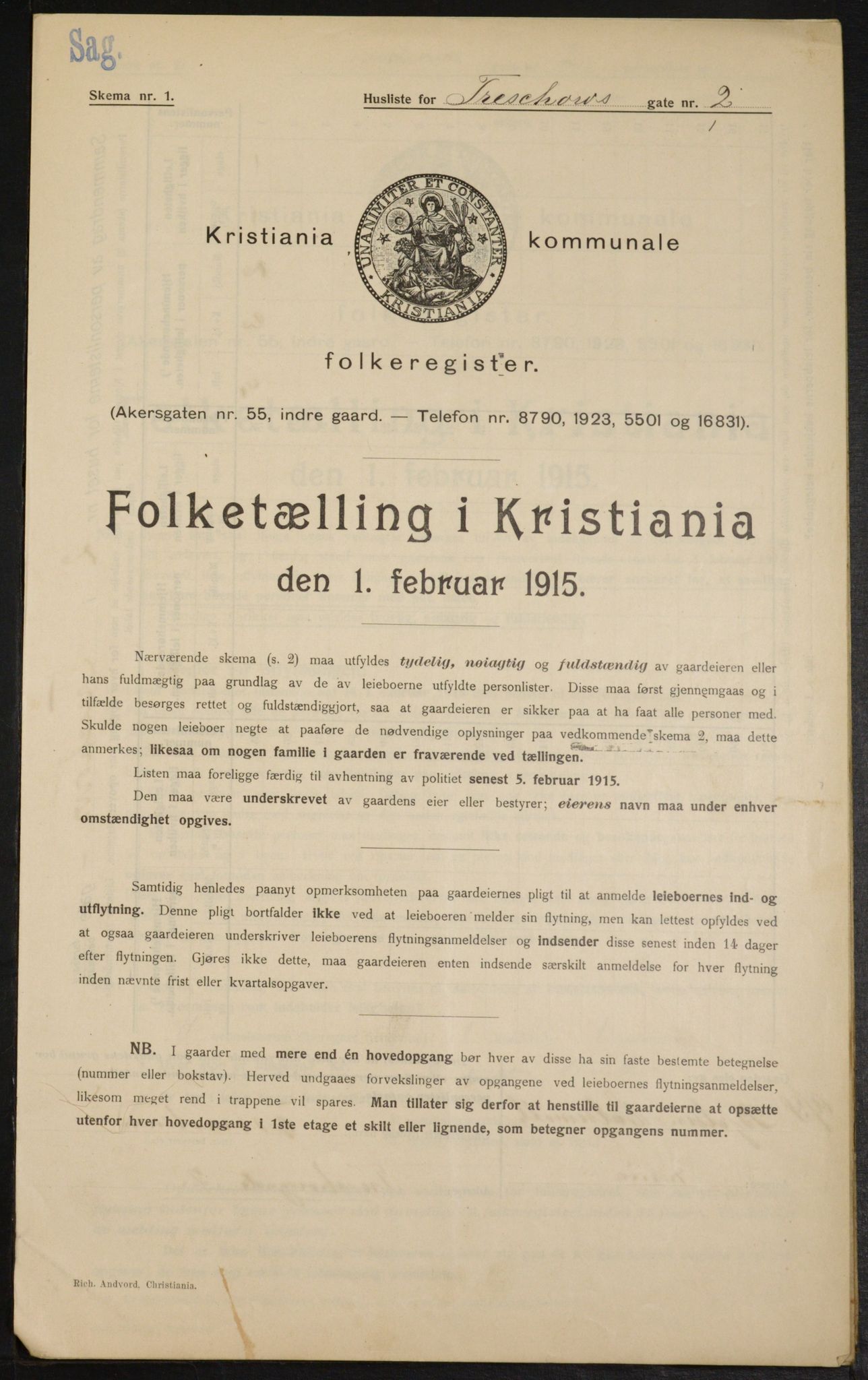 OBA, Municipal Census 1915 for Kristiania, 1915, p. 115779