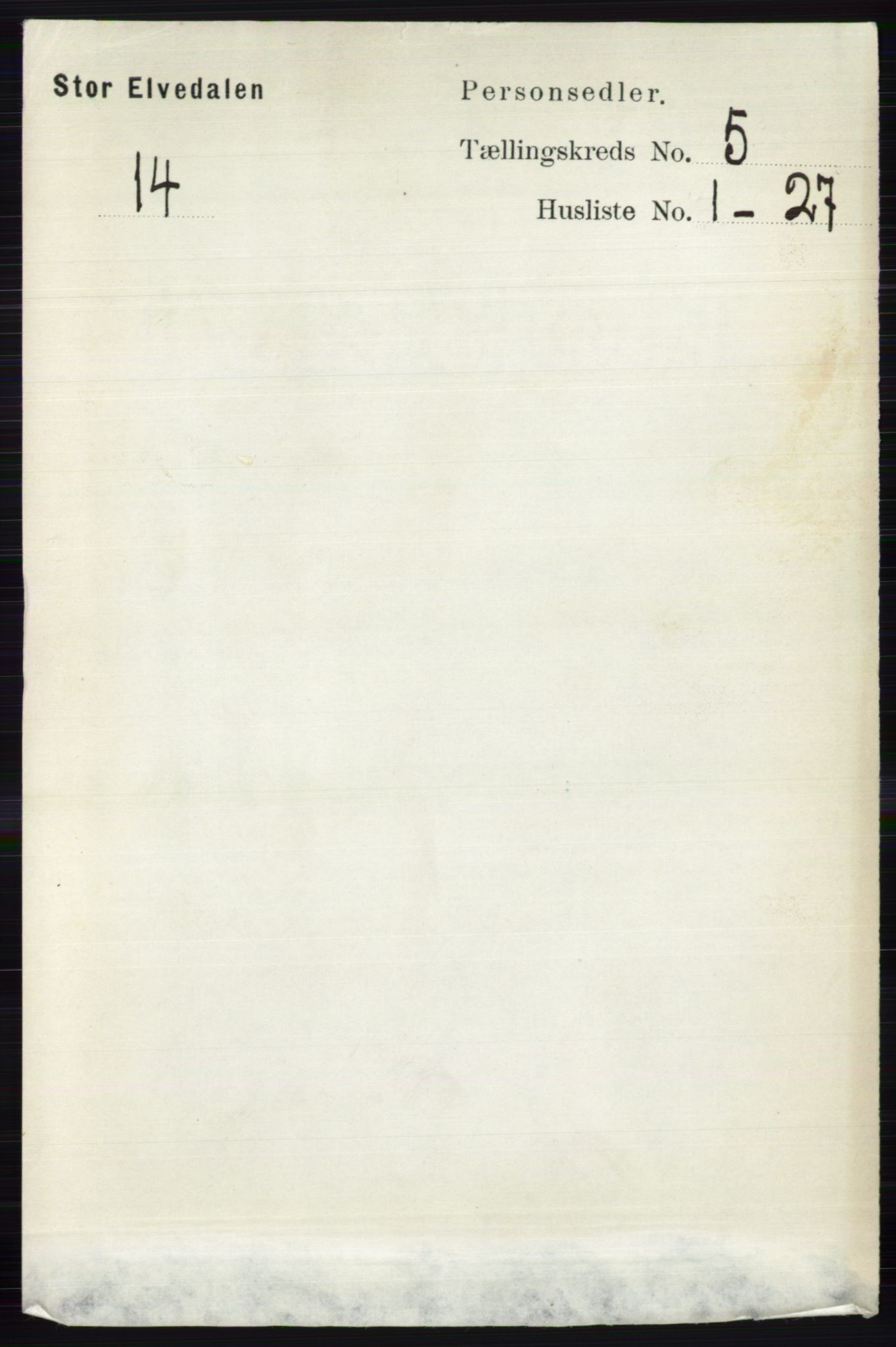 RA, 1891 census for 0430 Stor-Elvdal, 1891, p. 1713