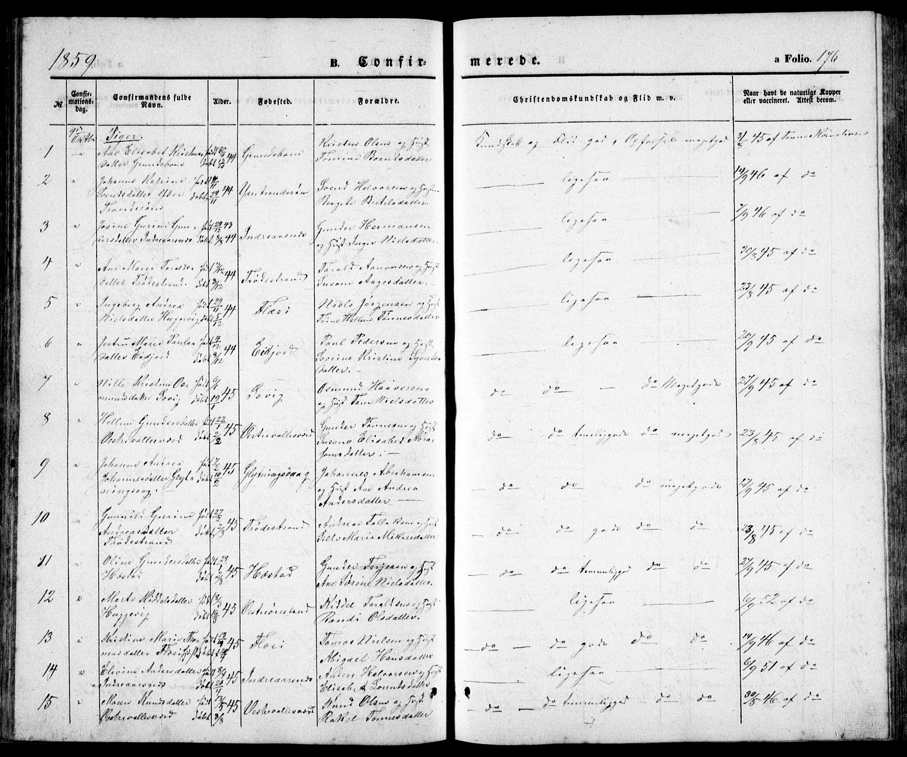 Høvåg sokneprestkontor, AV/SAK-1111-0025/F/Fb/L0002: Parish register (copy) no. B 2, 1847-1869, p. 177