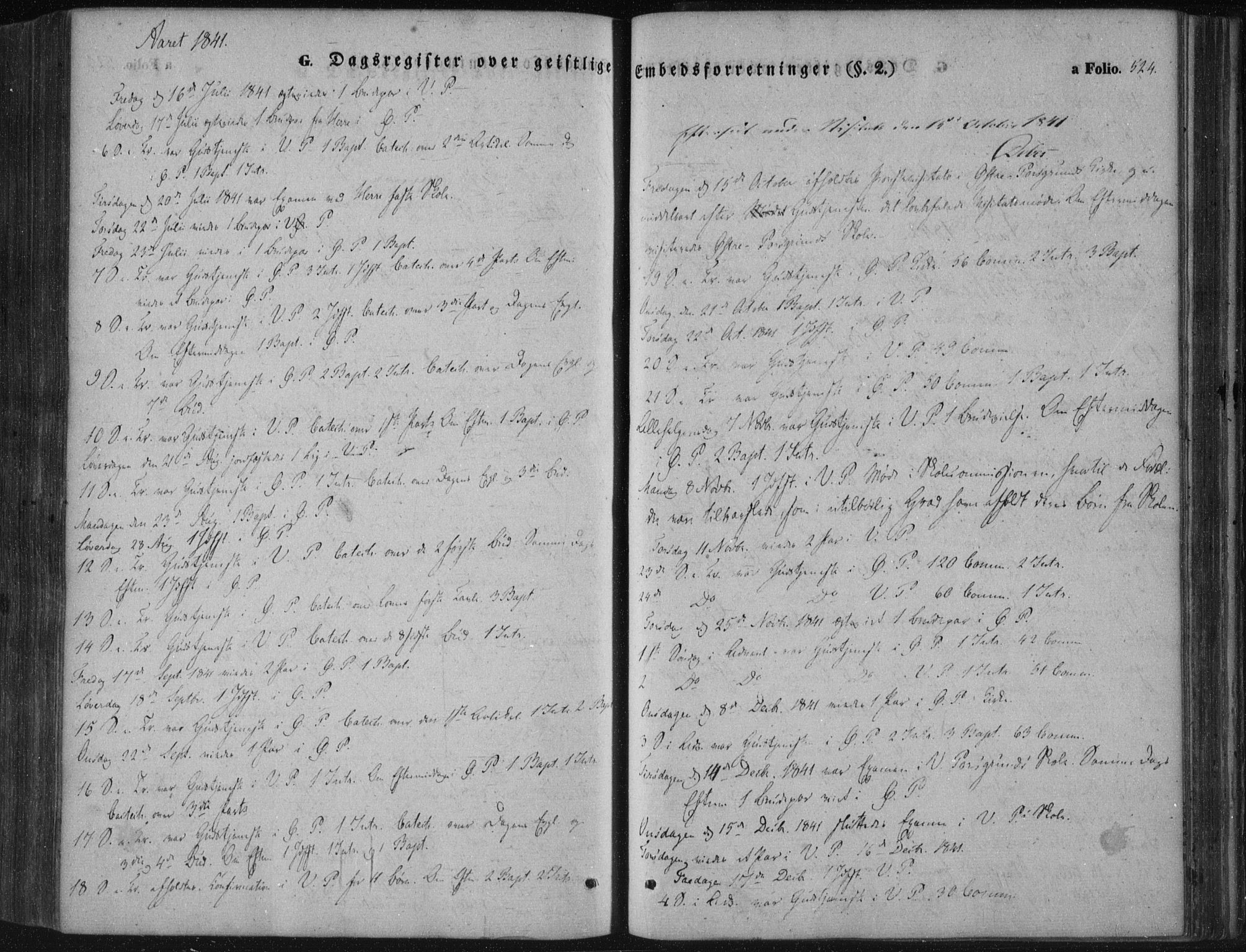 Porsgrunn kirkebøker , AV/SAKO-A-104/F/Fa/L0006: Parish register (official) no. 6, 1841-1857, p. 524