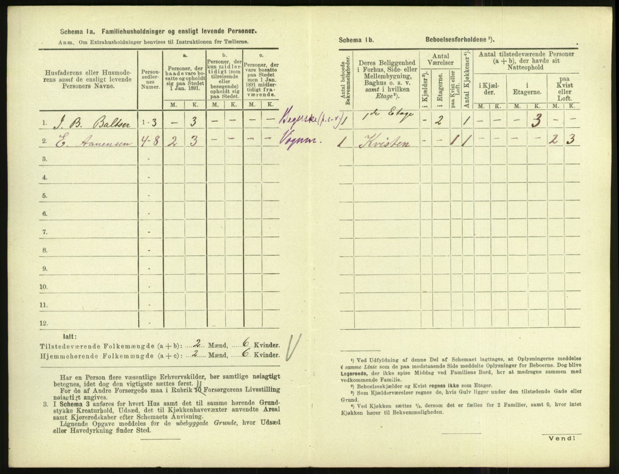 RA, 1891 census for 1001 Kristiansand, 1891, p. 2617