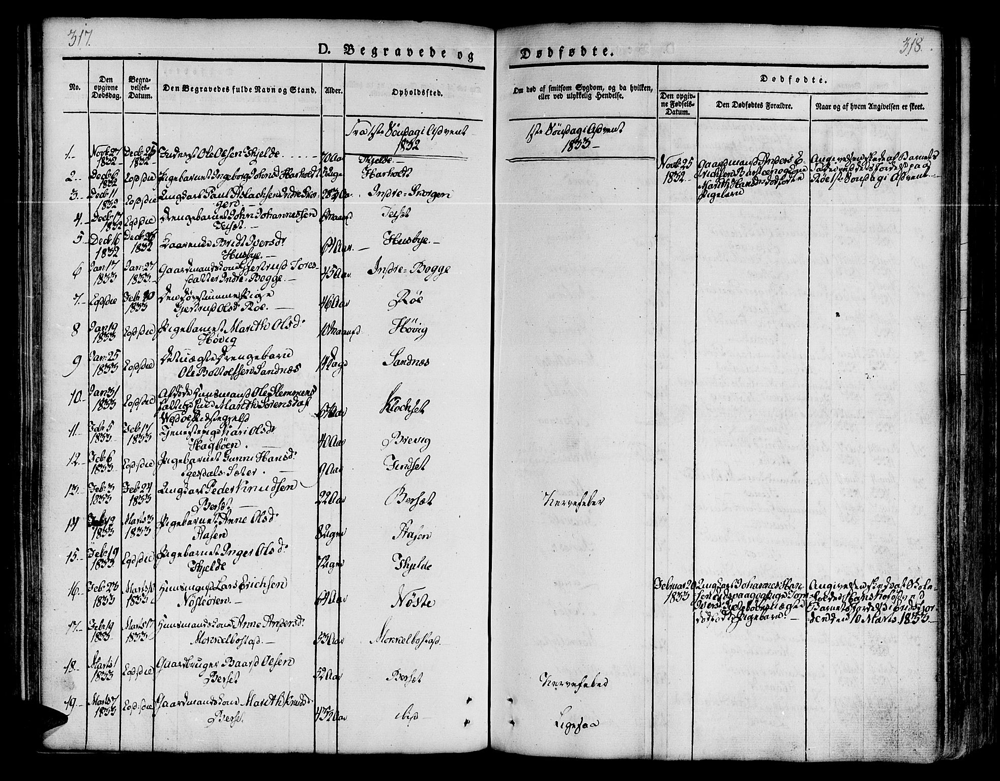 Ministerialprotokoller, klokkerbøker og fødselsregistre - Møre og Romsdal, SAT/A-1454/551/L0624: Parish register (official) no. 551A04, 1831-1845, p. 317-318