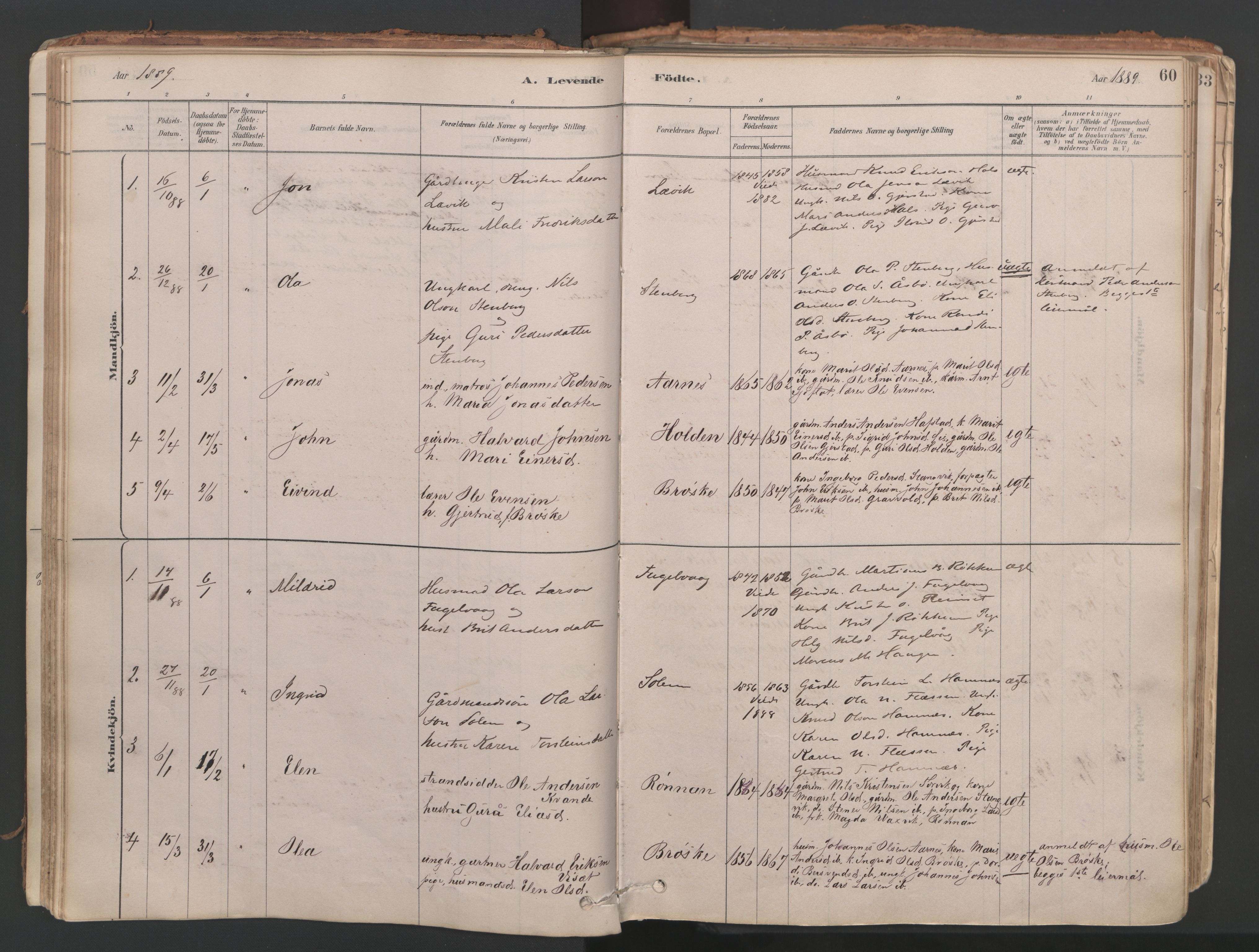 Ministerialprotokoller, klokkerbøker og fødselsregistre - Møre og Romsdal, AV/SAT-A-1454/592/L1029: Parish register (official) no. 592A07, 1879-1902, p. 60