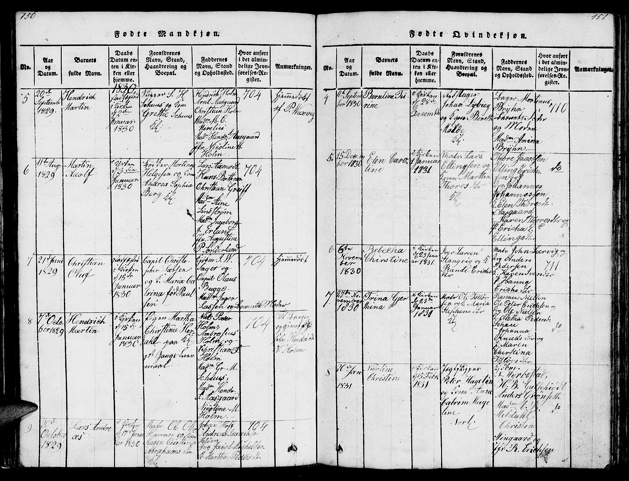 Ministerialprotokoller, klokkerbøker og fødselsregistre - Møre og Romsdal, AV/SAT-A-1454/572/L0856: Parish register (copy) no. 572C01, 1819-1832, p. 150-151