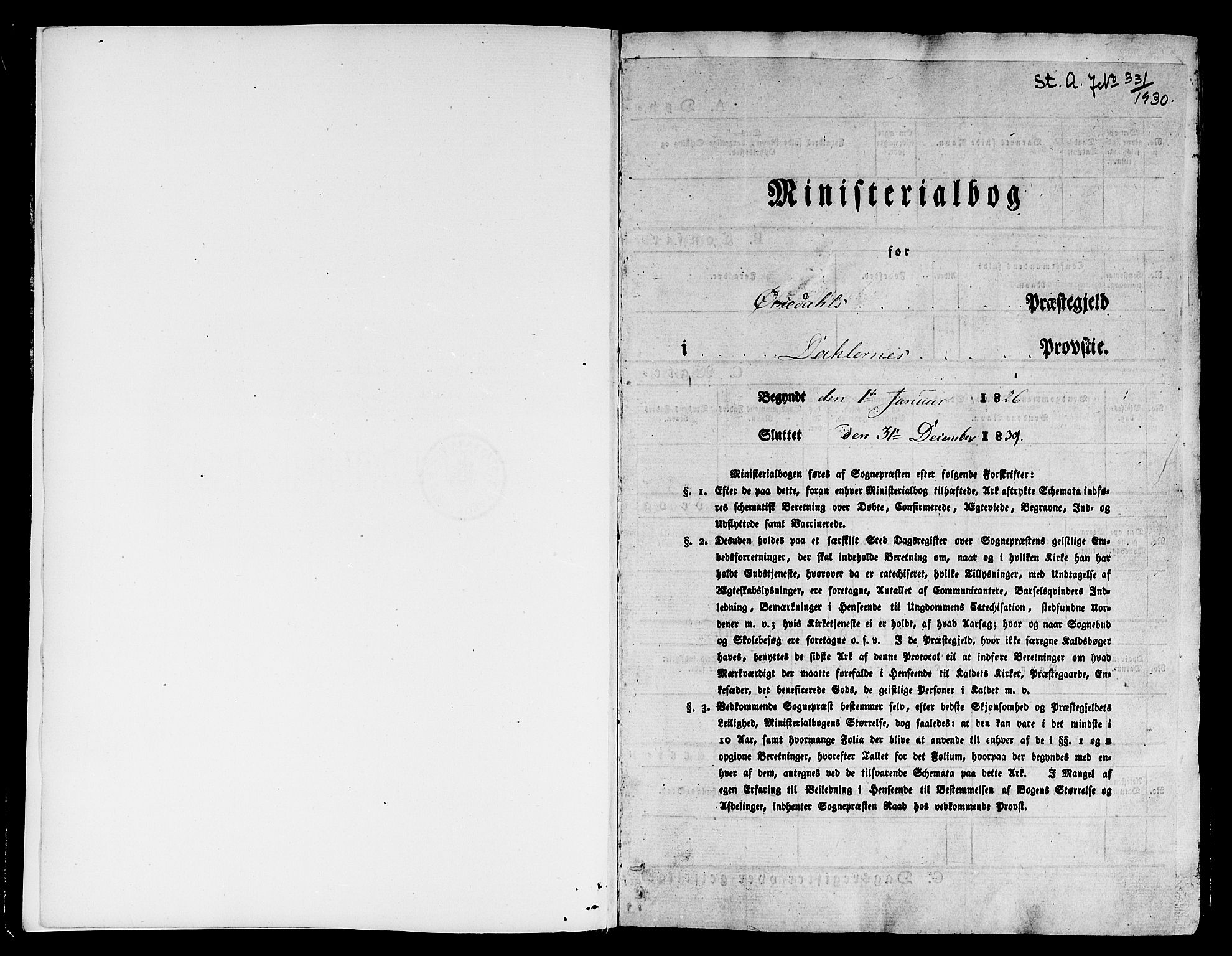 Ministerialprotokoller, klokkerbøker og fødselsregistre - Sør-Trøndelag, SAT/A-1456/668/L0804: Parish register (official) no. 668A04, 1826-1839