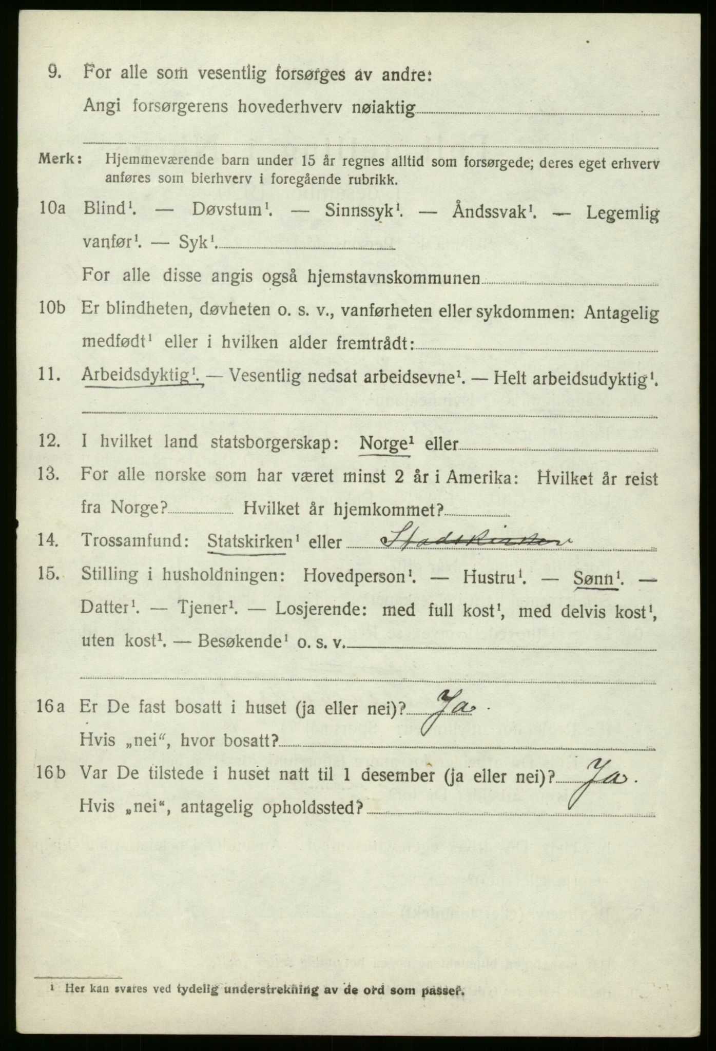 SAB, 1920 census for Stryn, 1920, p. 4829