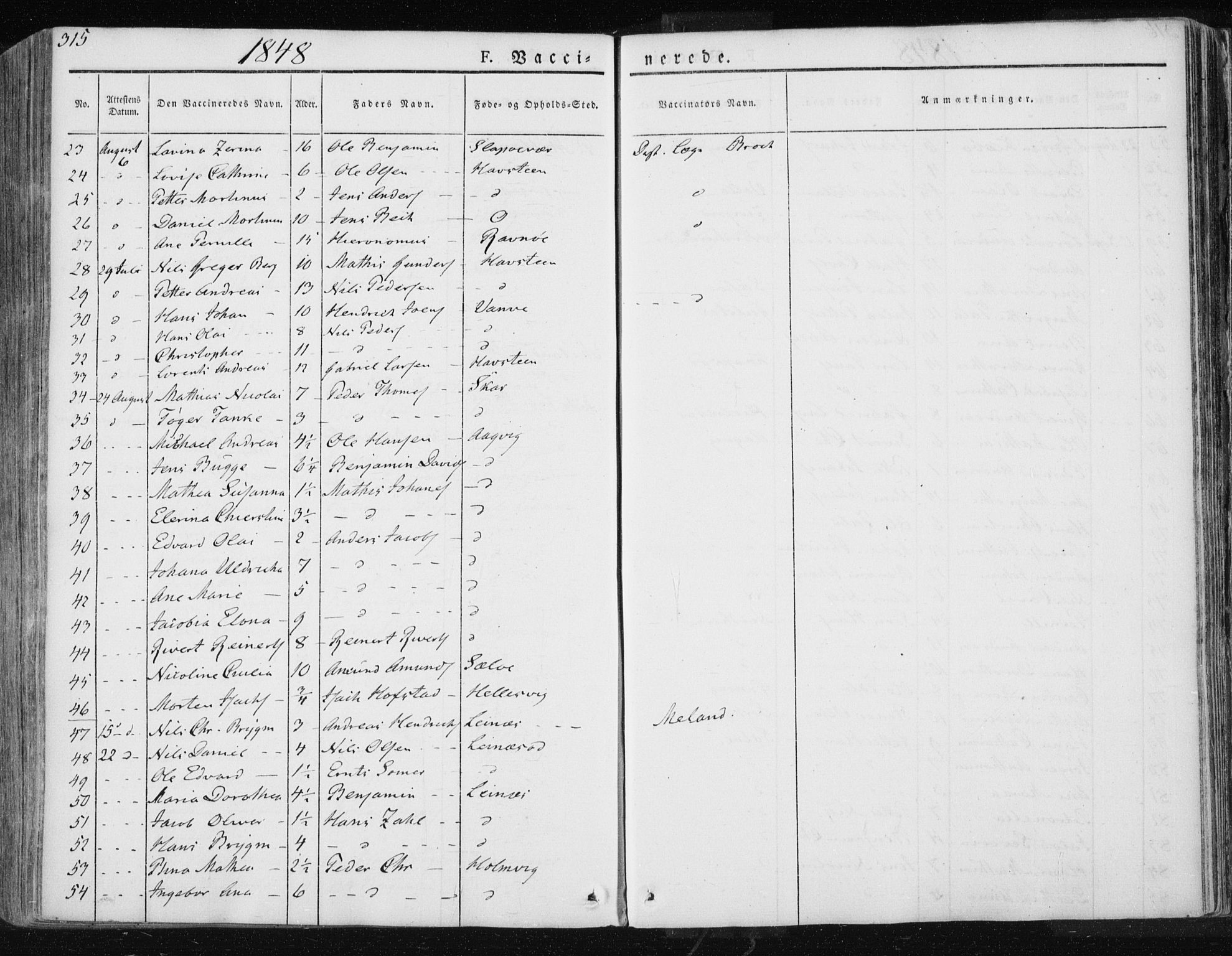 Ministerialprotokoller, klokkerbøker og fødselsregistre - Nordland, AV/SAT-A-1459/830/L0447: Parish register (official) no. 830A11, 1831-1854, p. 315