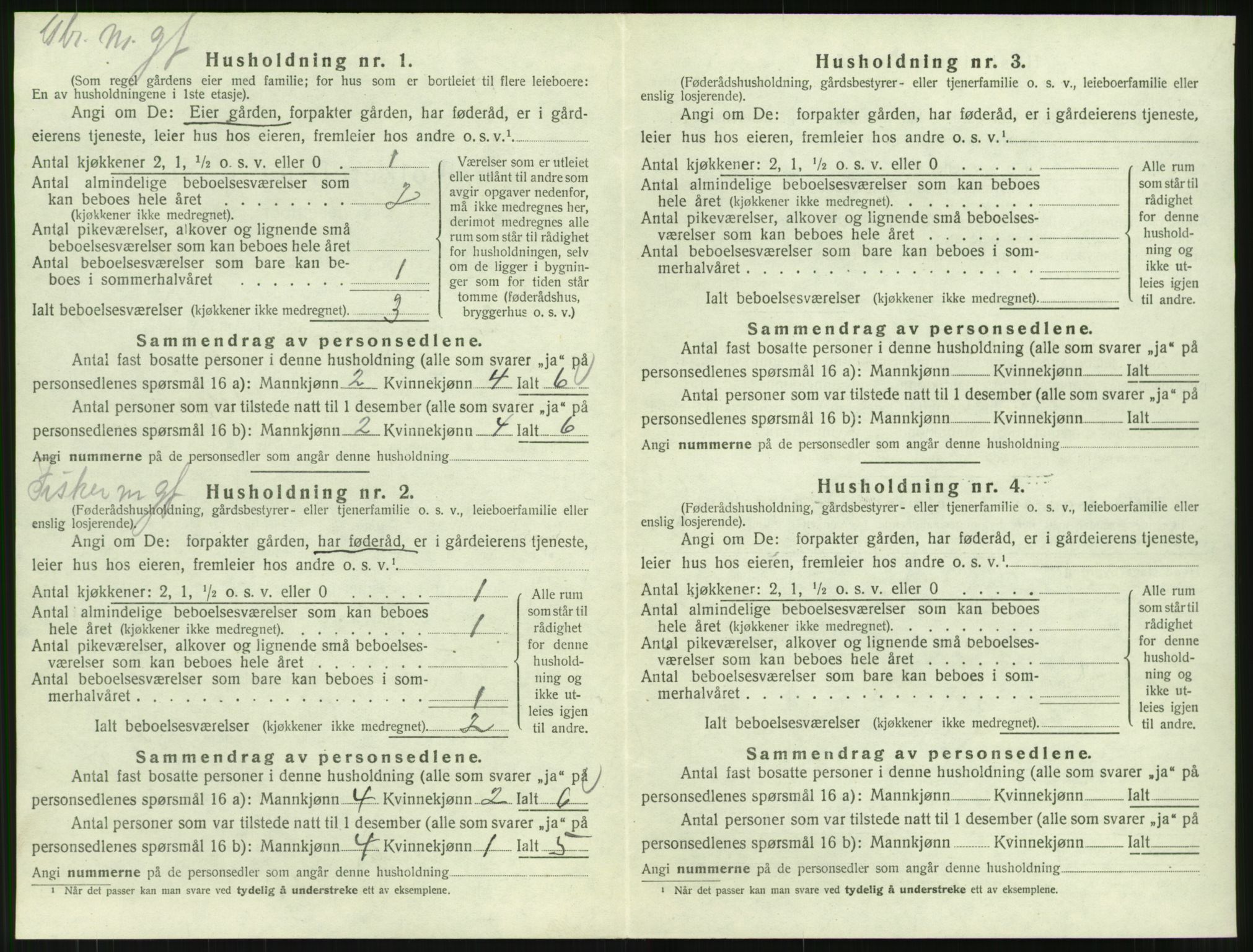 SAT, 1920 census for Kornstad, 1920, p. 348